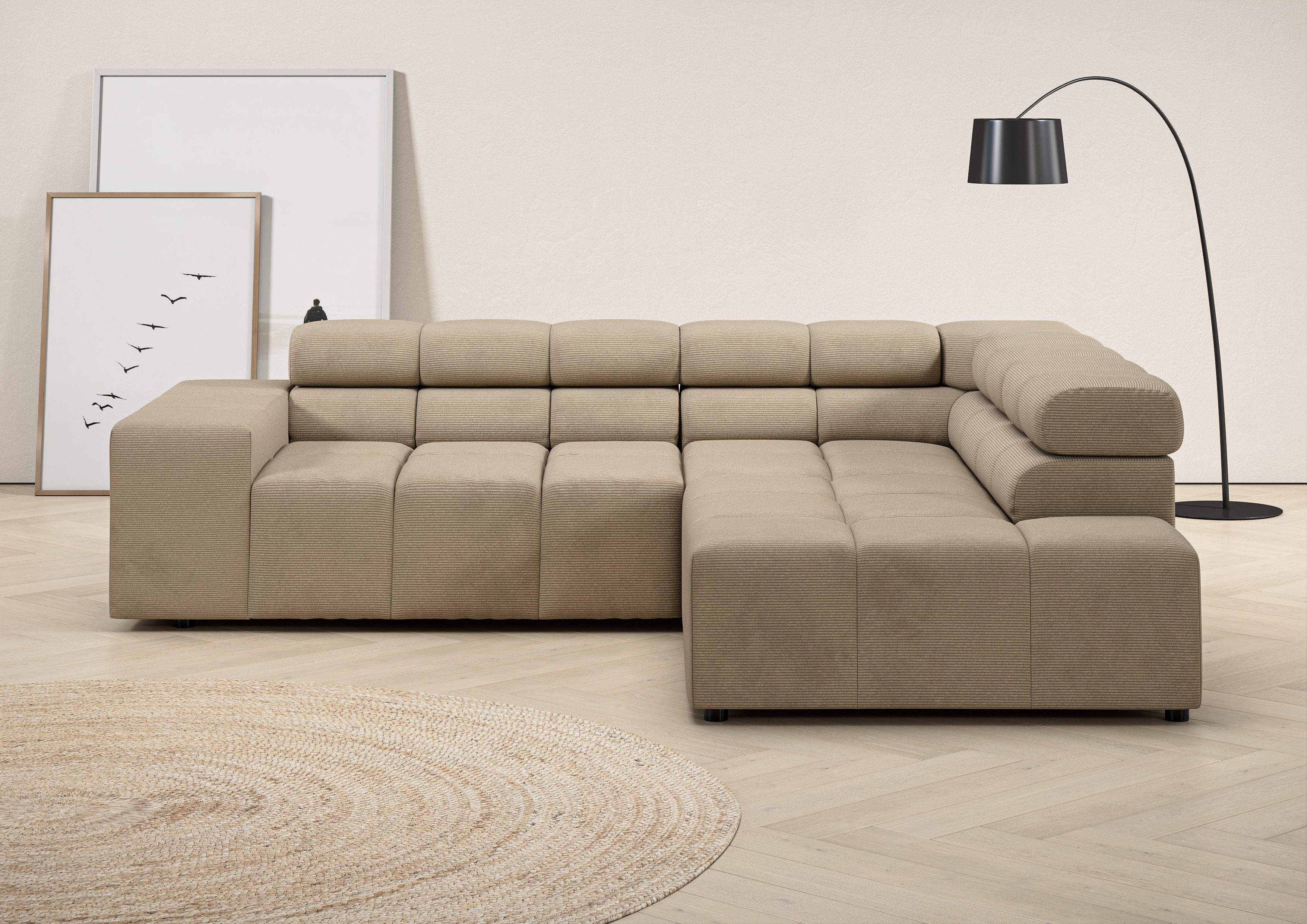 INOSIGN Ecksofa Ancona, incl. Kopfteilverstellung + günstig online kaufen