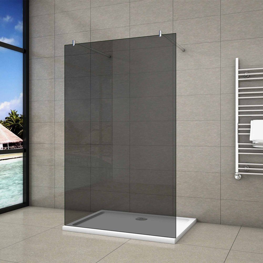 duschspa Duschwand Duschtrennwand Duschwand Dusche Glaswand mit  explosionssicherer Folie, Einscheibensicherheitsglas, (Set), Glas