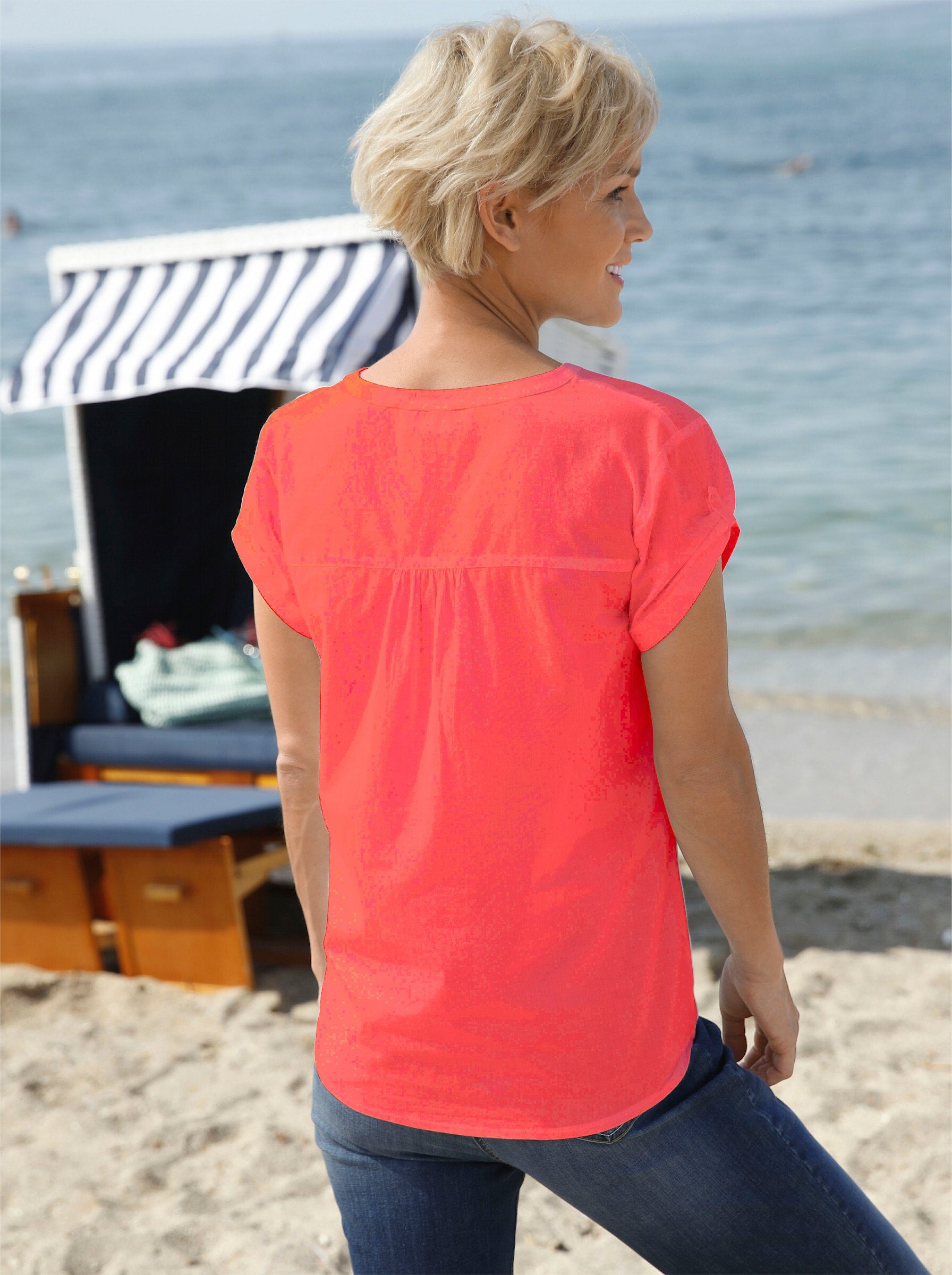 Witt Klassische Bluse Kurzarmbluse .