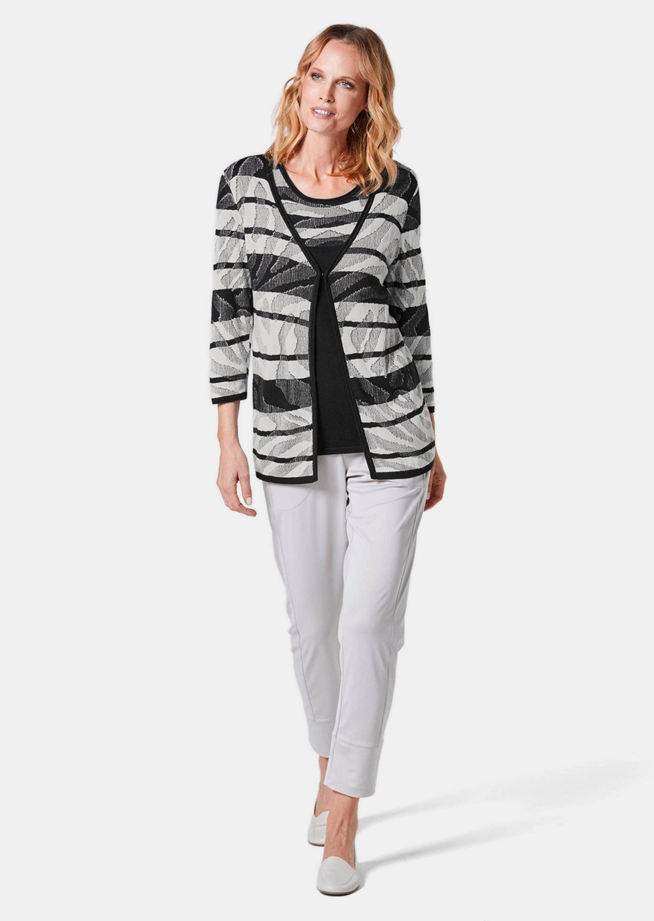 GOLDNER Strickjacke Kurzgröße: Strickjacke mit V-Ausschnitt günstig online kaufen