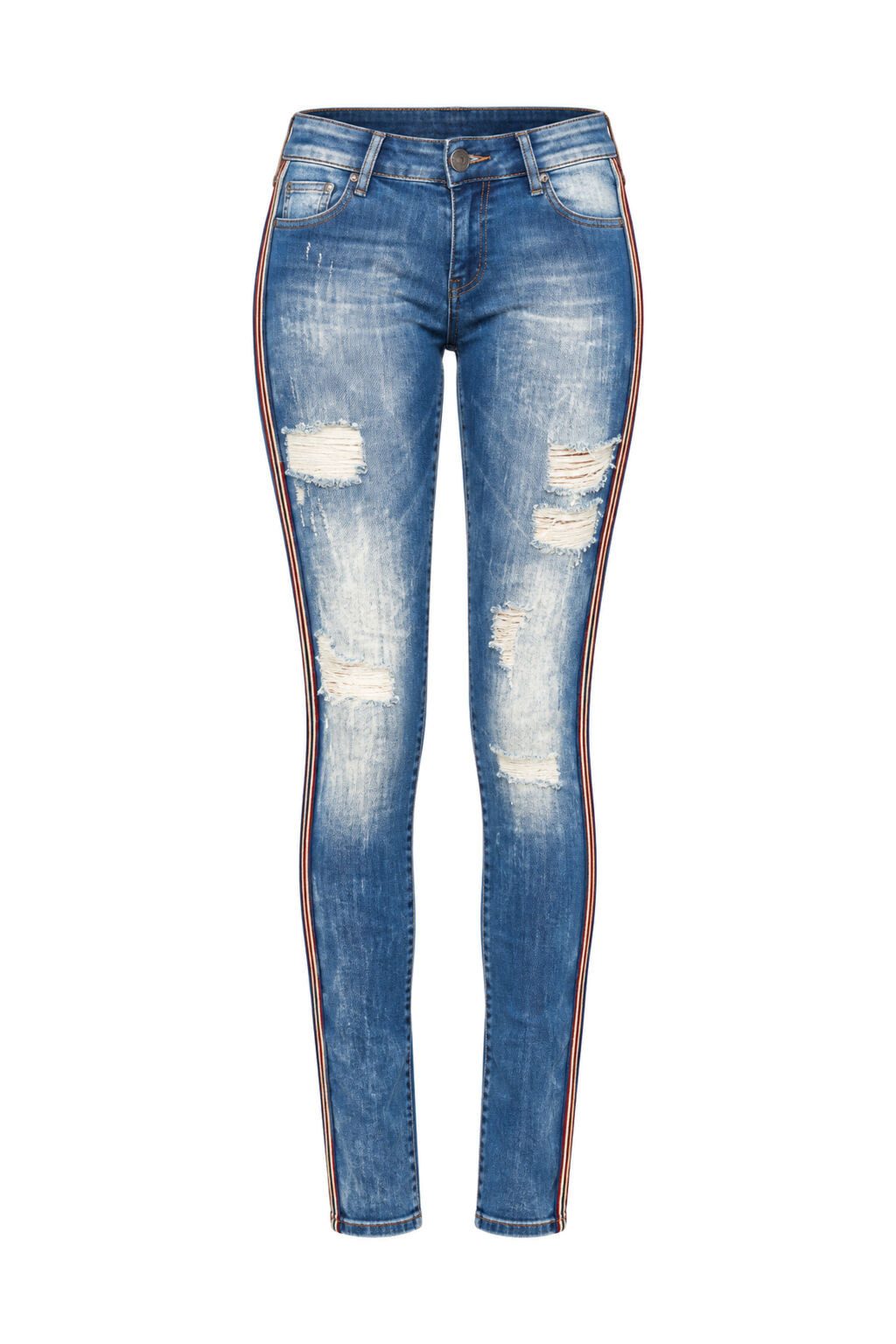 Cipo & Baxx Destroyed-Jeans Jeans mit Glitzer-Streifen, WD-369 – Bild 2 von 5