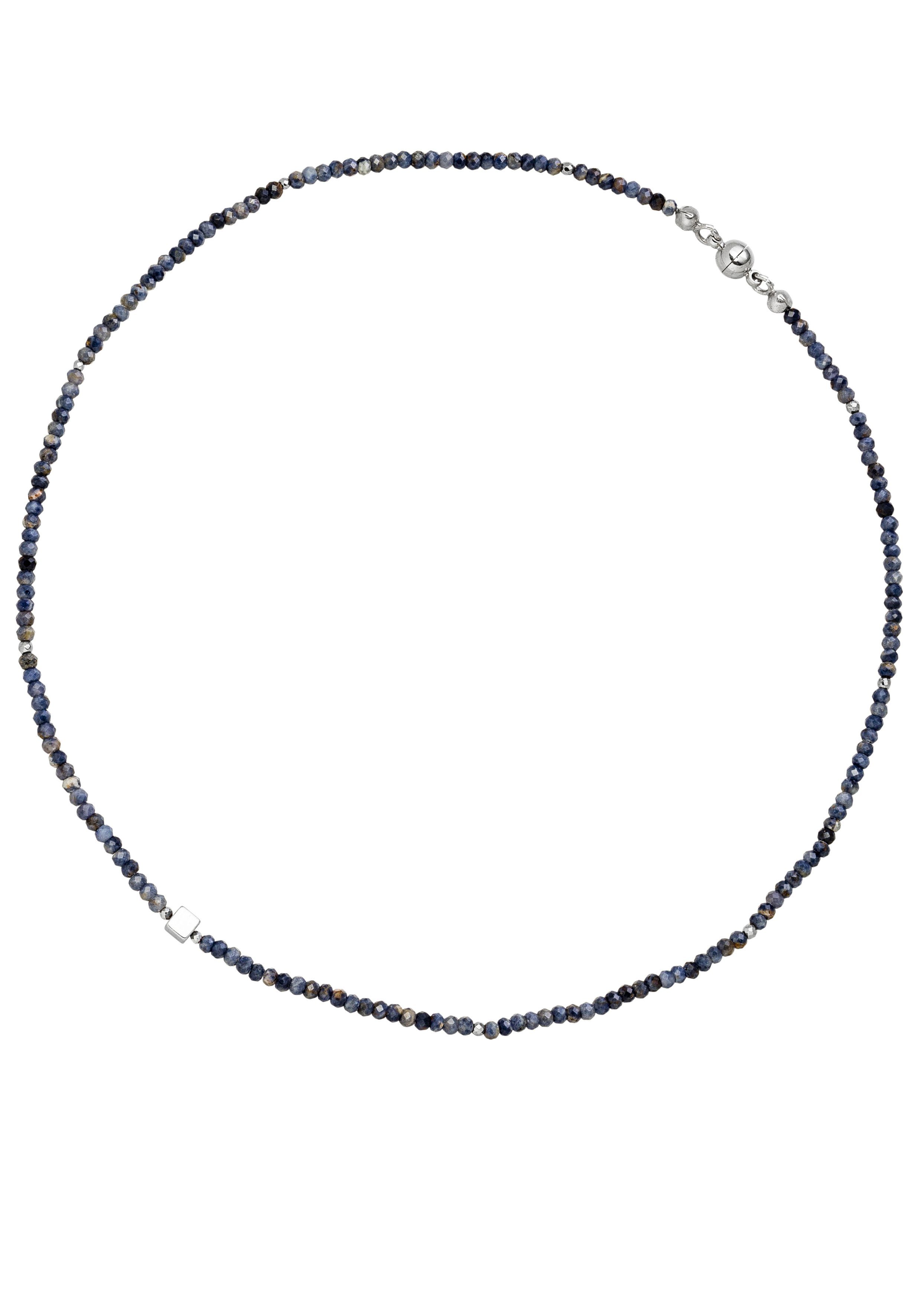 JOBO Kette ohne Anhänger Safir-Rondell und Hämatin, 43 cm