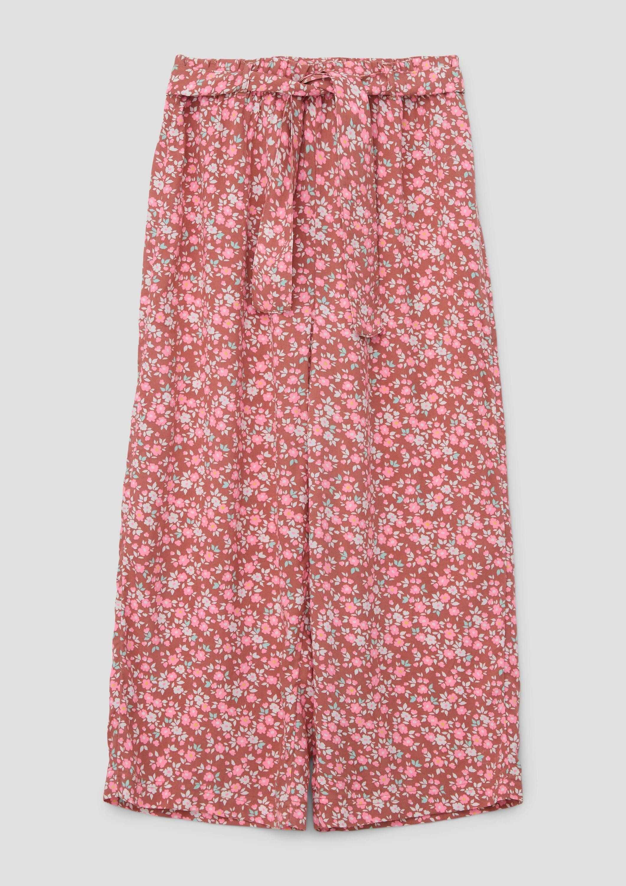 s.Oliver Culotte Hose Schlupfhose aus feiner Viskose mit Bindeband