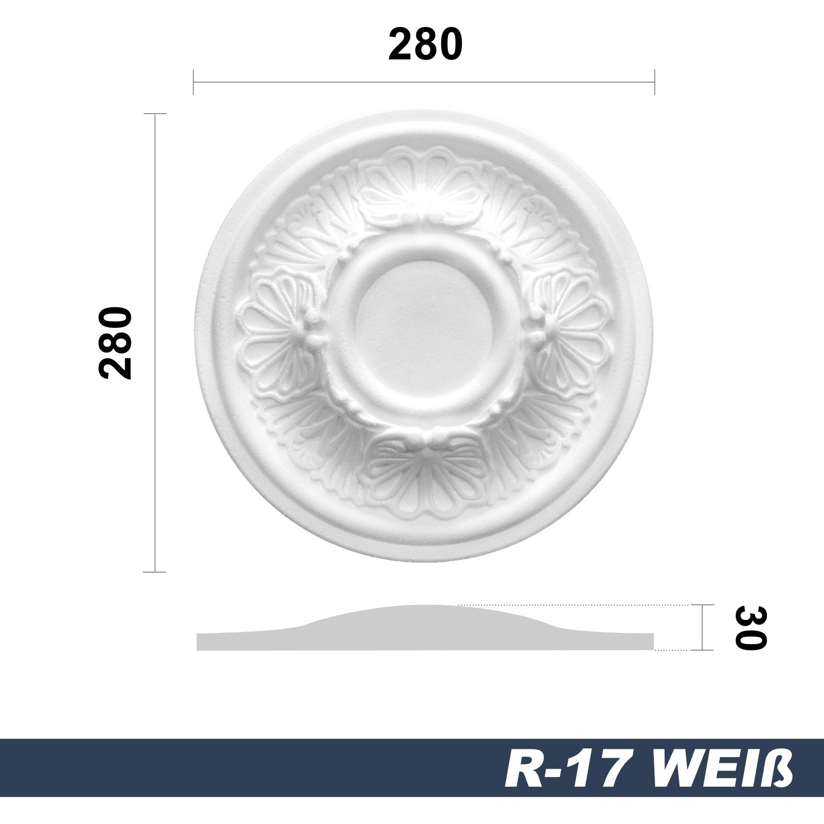 marbet design Wanddekoobjekt R-17 (Stuckrosette aus günstig online kaufen