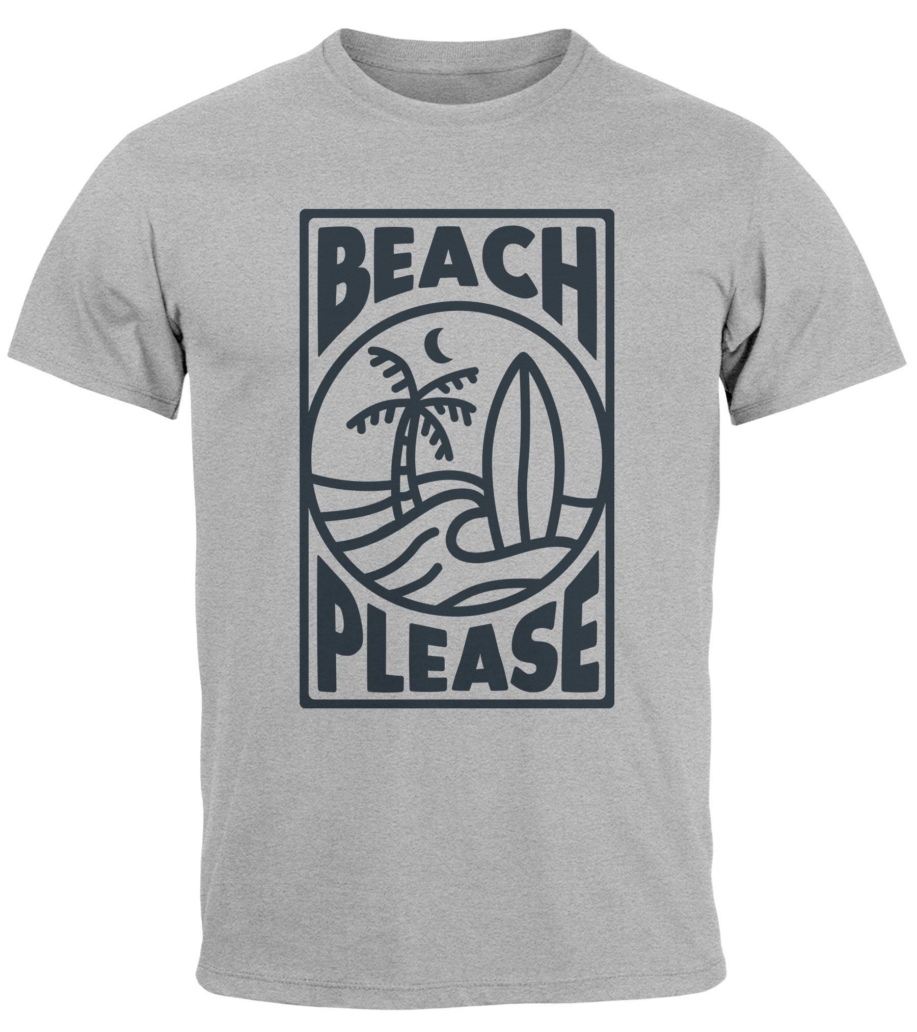 Neverless Print-Shirt Herren T-Shirt Beach Please günstig online kaufen