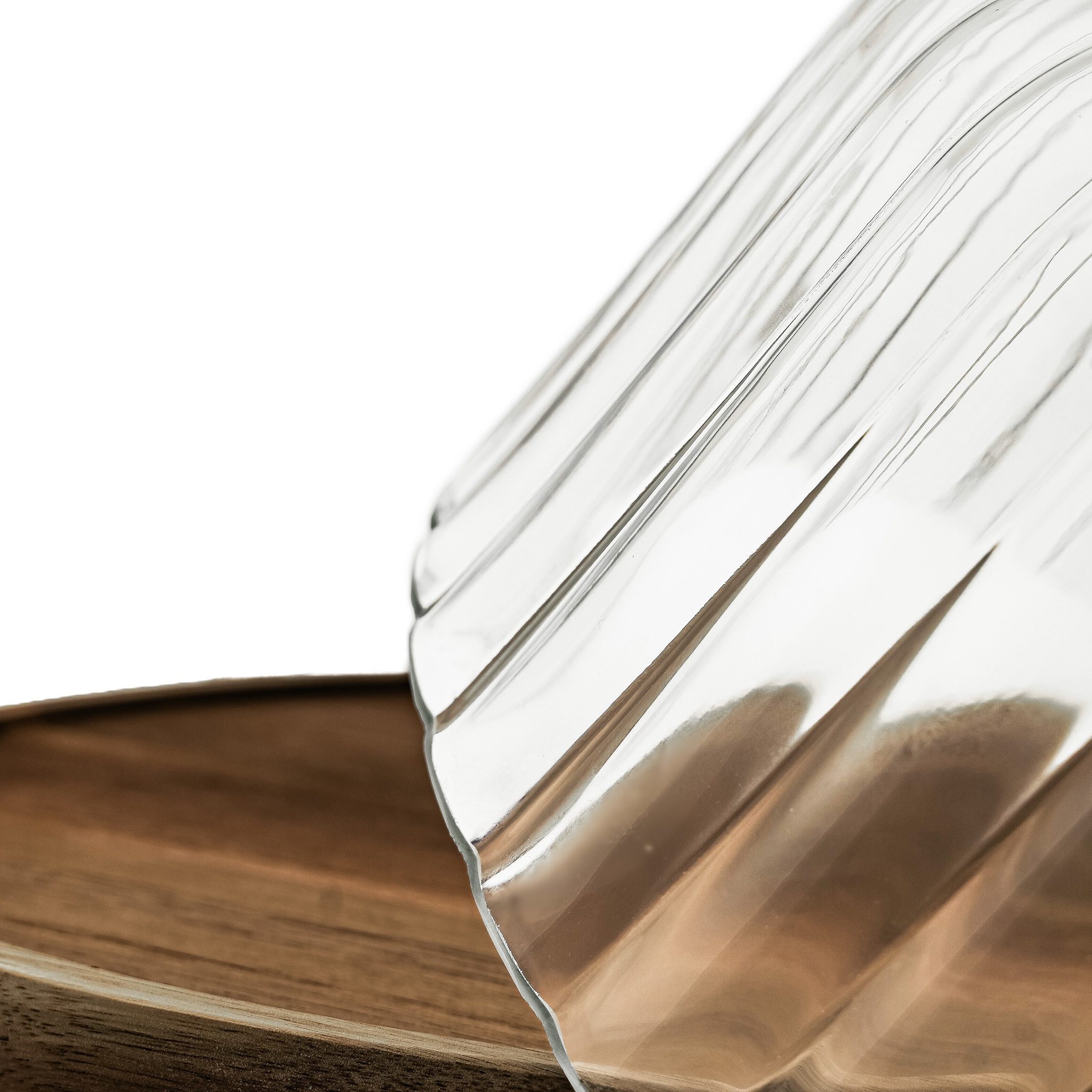 Almina Servierplatte Luana La Torta Medio, Glas, Holz, (1-tlg), mit Glasglocke & Holzfuß, ø26 x 26 cm – Bild 5 von 5
