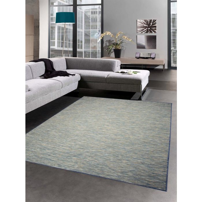 Teppich Küchenteppich Indoor Teppich Outdoor Teppich blau meliert beidseitig nutzbar Carpetia rechteckig Höhe: 8 mm