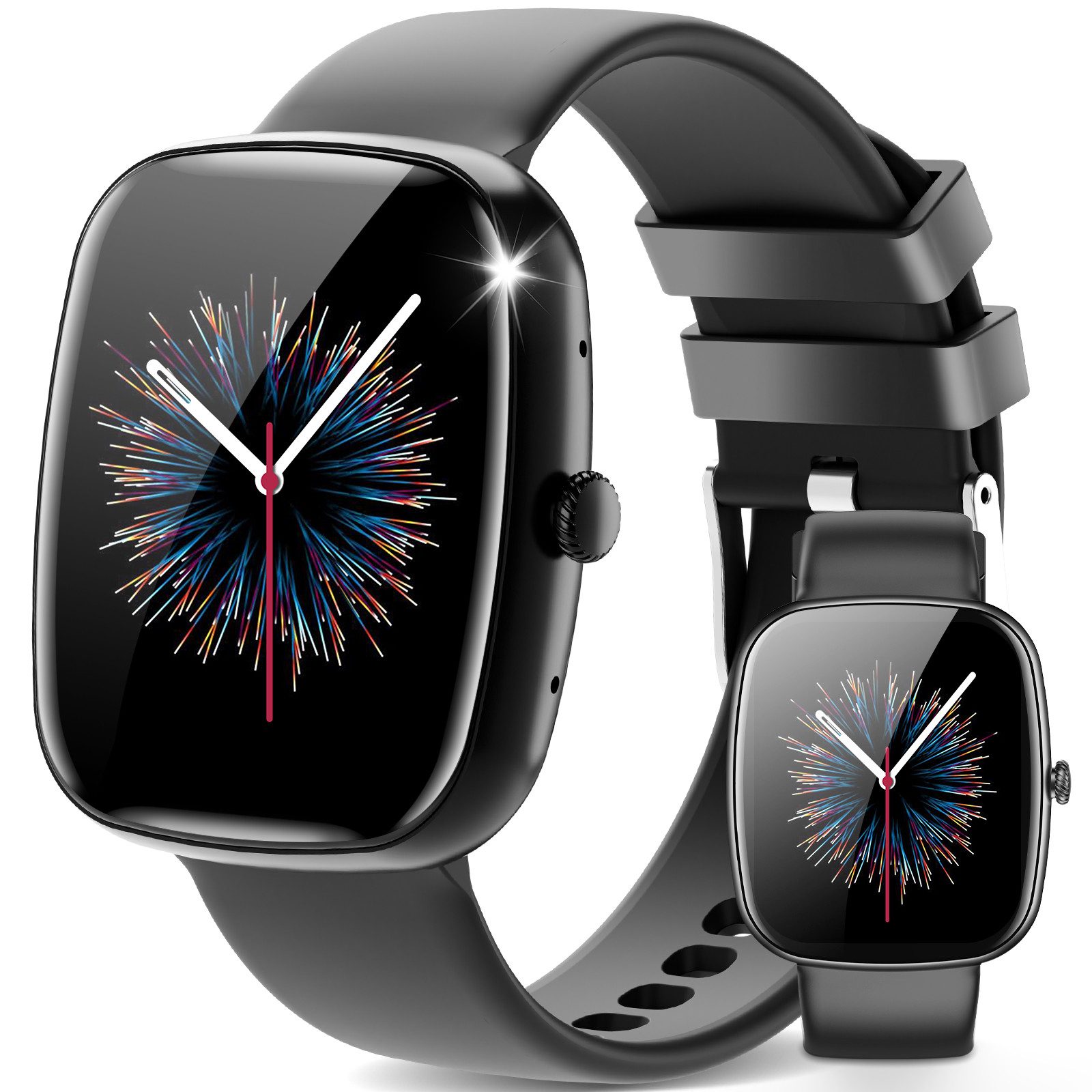 Smartwatch Damen Herren mit Blutdruckmessgerät, Wasserdicht Sportuhr Smartwatch