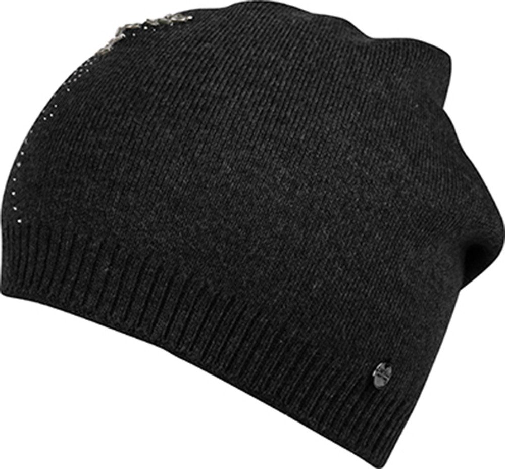Capelli New York Strickmütze mit Strassstein und Perlenbesatz in Blätterform