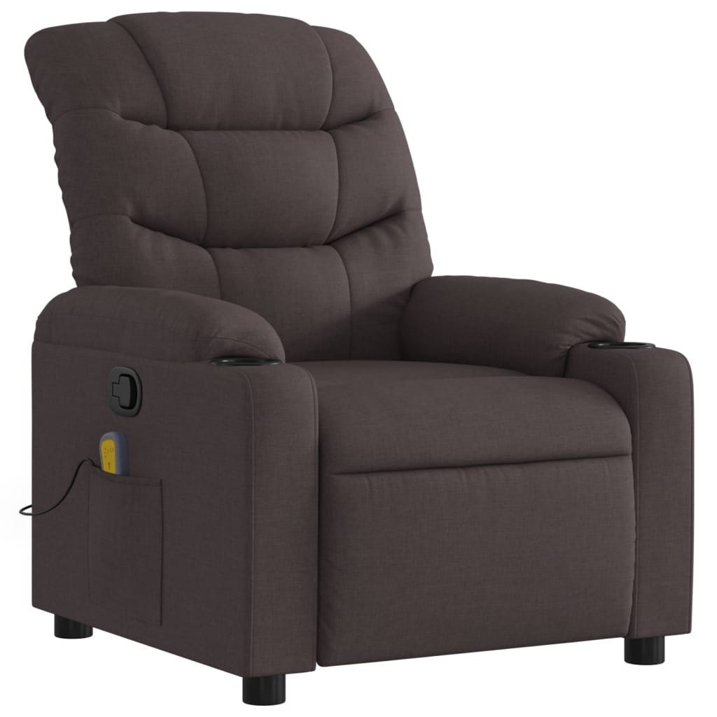 vidaXL Sessel Massagesessel Dunkelbraun Stoff (1-St) günstig online kaufen