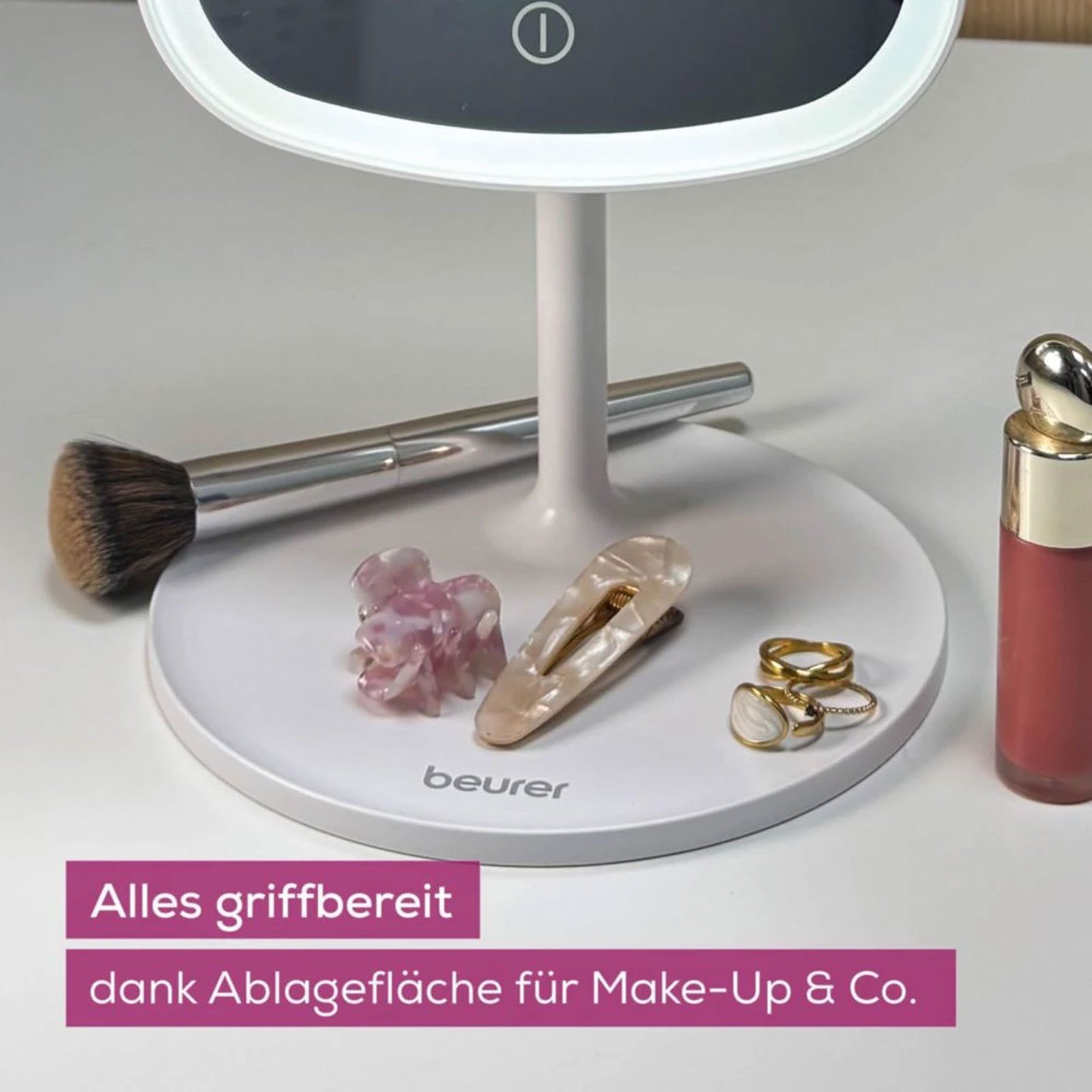 BEURER Kosmetikspiegel BS 47 Limited Edition, Limited Edition Kosmetikspiegel mit LED-Beleuchtung