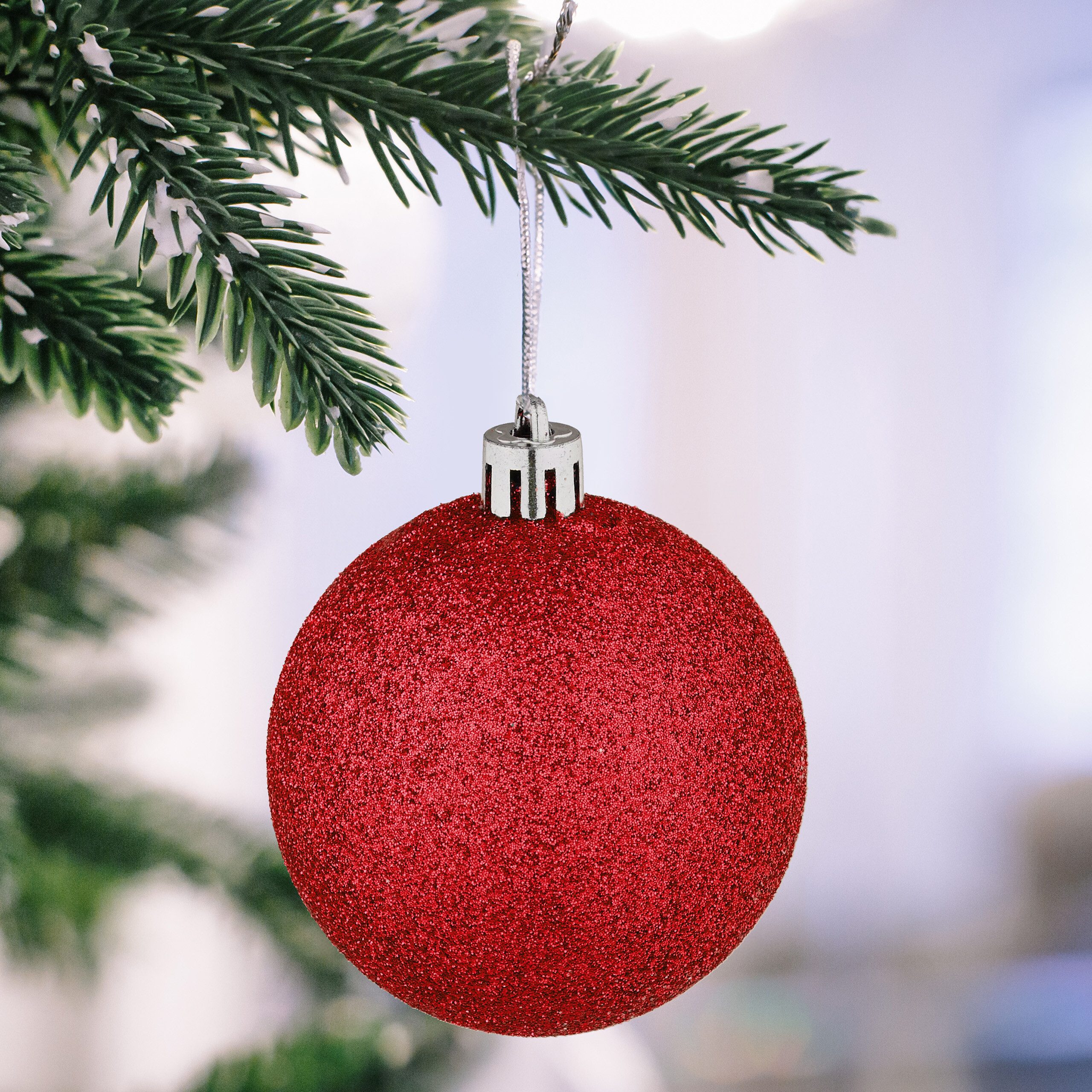 relaxdays Weihnachtsbaumkugel Weihnachtskugeln im 72er Set, rot