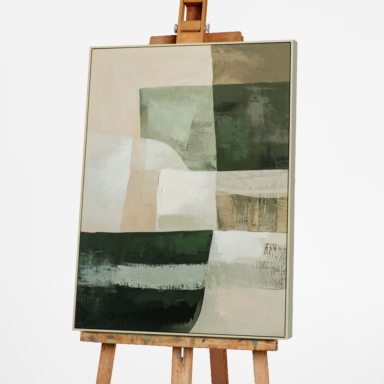 ArtUniverse Gemälde Green Nature 80x120 cm, Grüne Harmonie