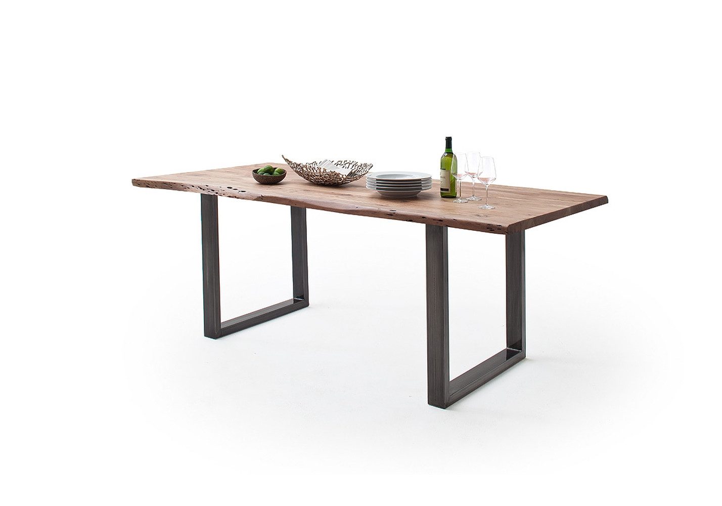 freiraum Baumkantentisch Calabria, in Akazie natur / antik - 180x77,5x100 (BxHxT)