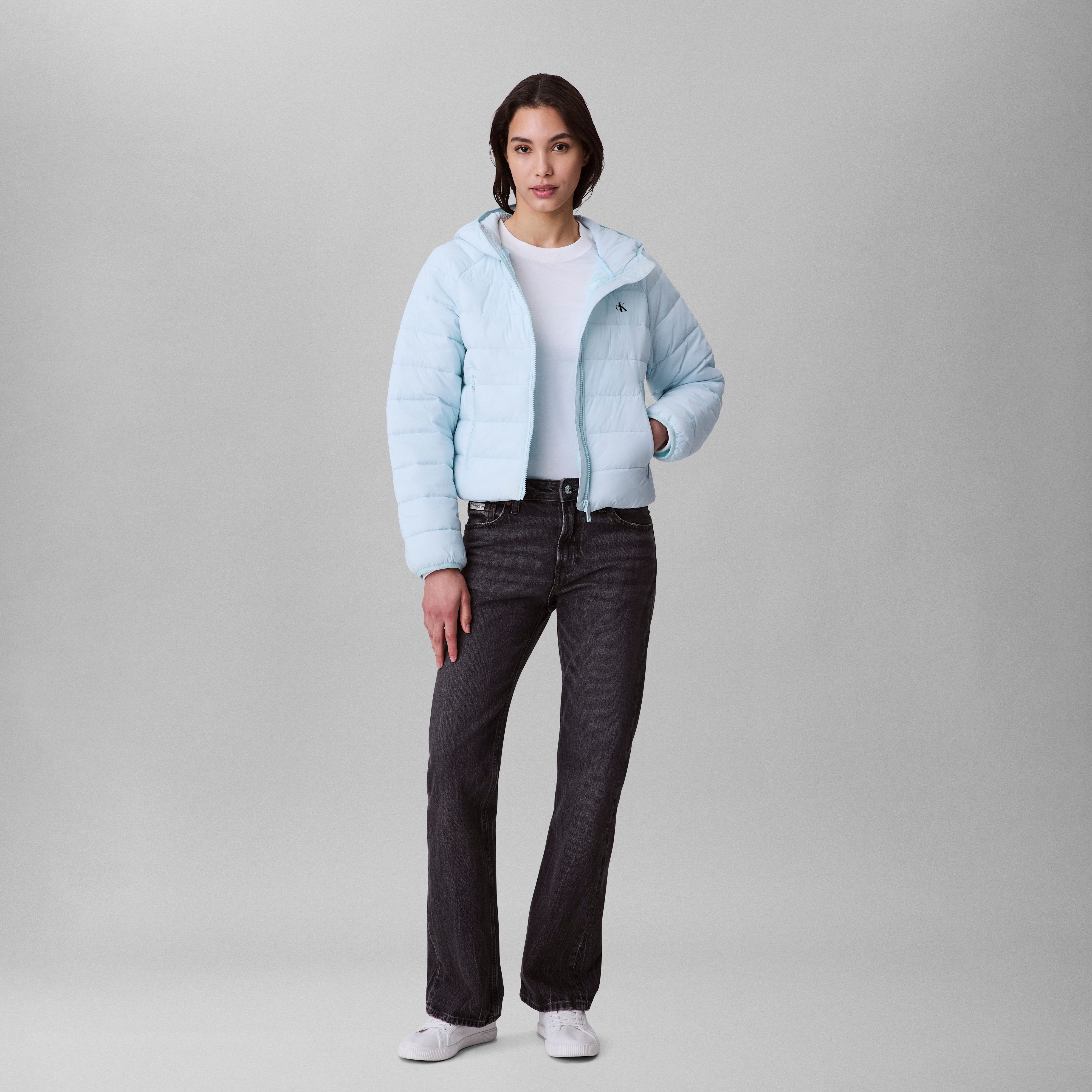 Calvin Klein Jeans Steppjacke LGHTWGHT QLTD JCKT P Mit Rundhalsausschnitt