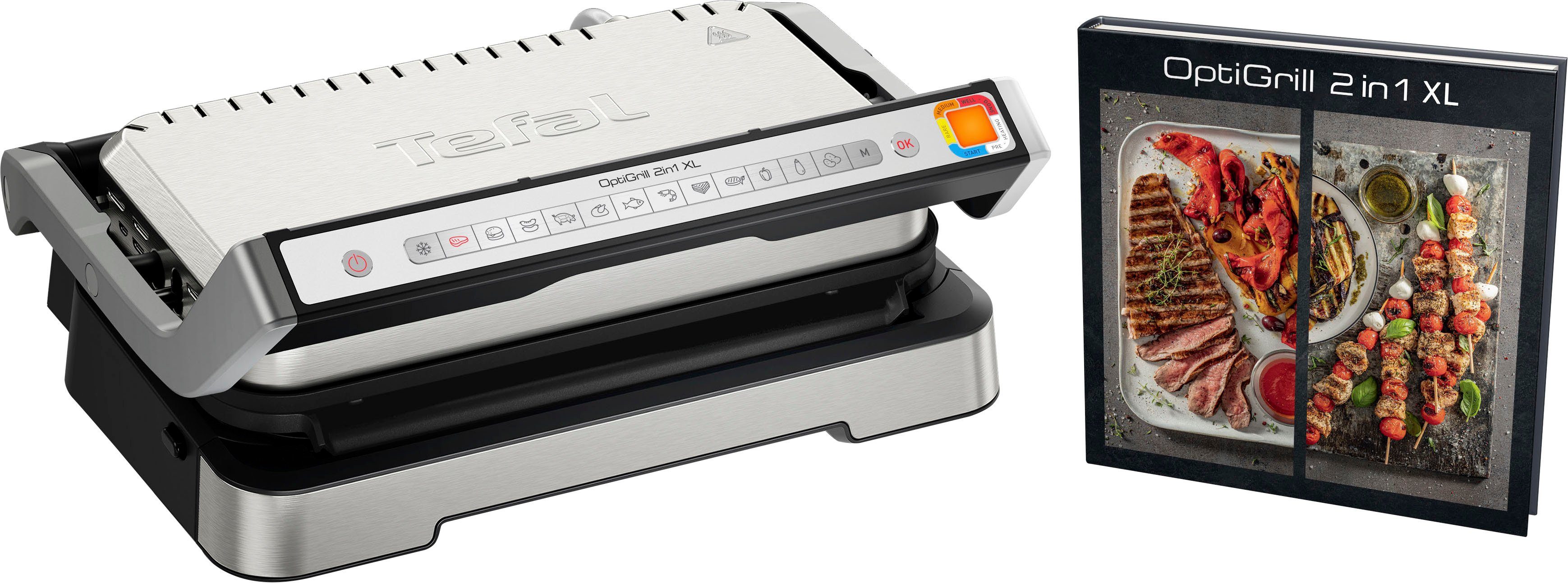 Tefal Kontaktgrill OptiGrill 2in1 XL GC782D, 2200 W