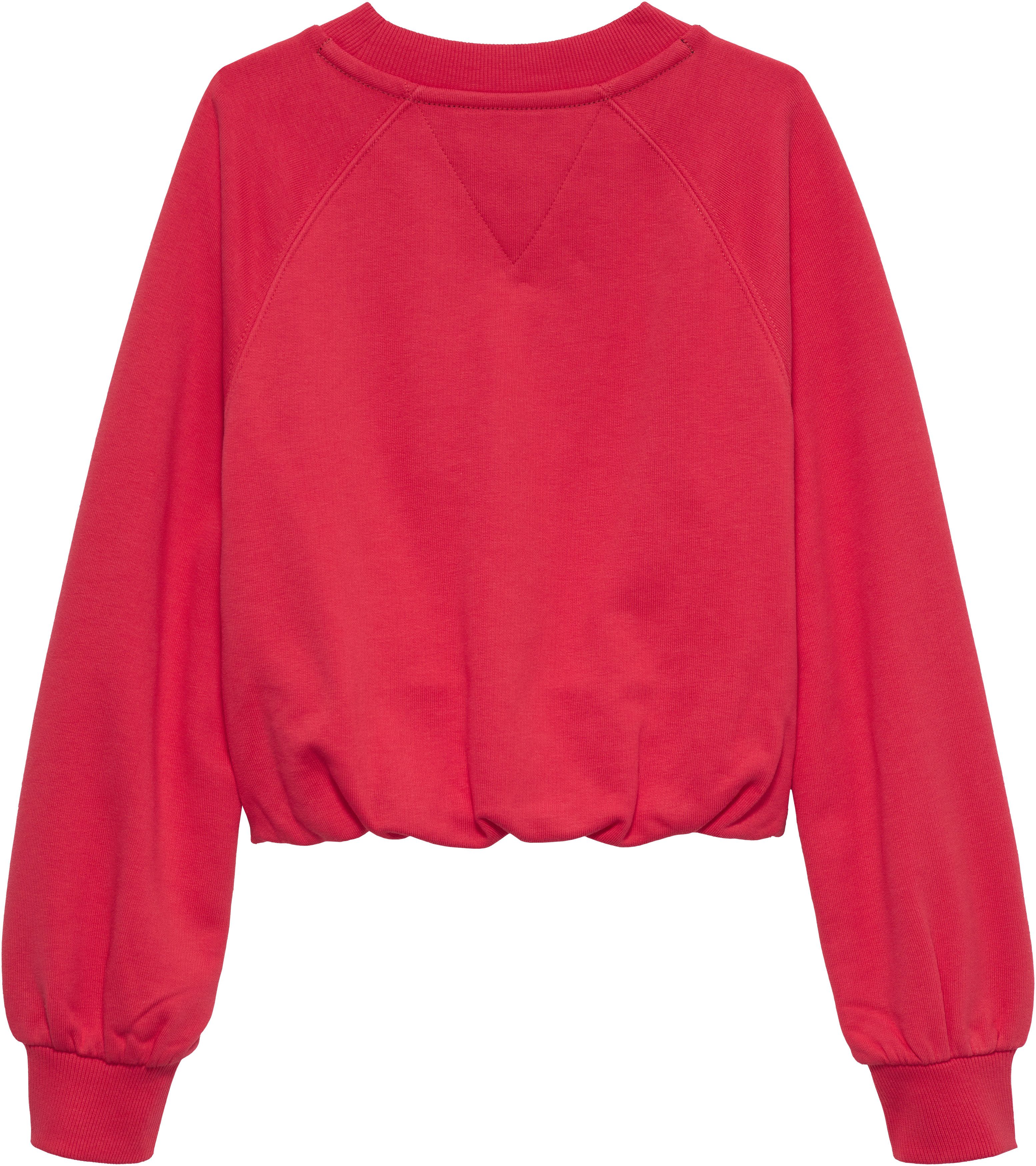 Tommy Hilfiger Sweatshirt TOMMY WAVE FLAG CREWNECK Kinder bis 16 Jahre, verdeckter Saum, relaxed fit – Bild 4 von 5