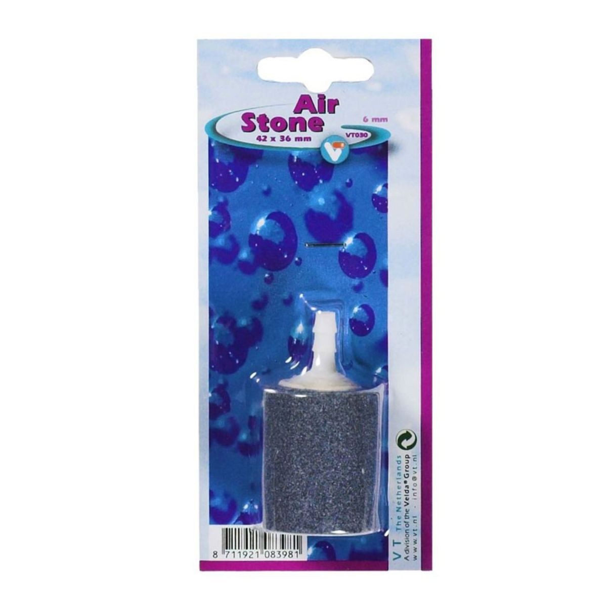 Velda Teichbelüfter Luftstein 42x36mm Anschluss 6mm Teichbelüftung Belüftung Velda VT030, Länglicher Luftstein