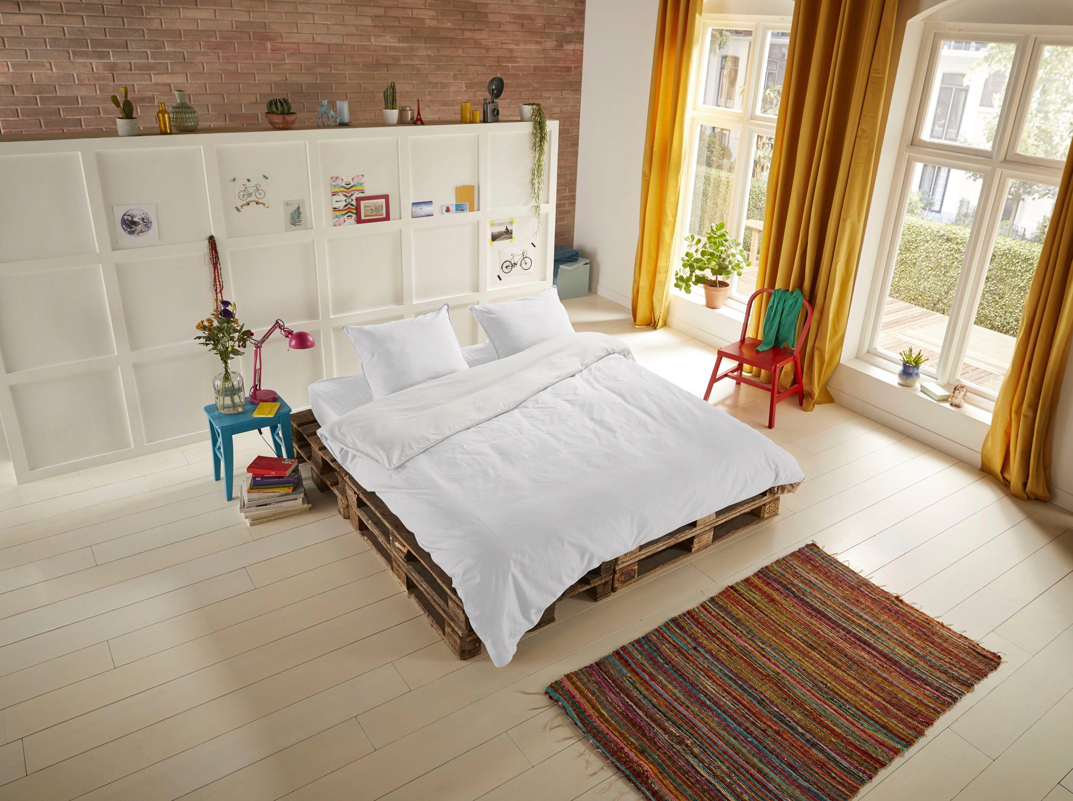 hip Bettwäsche "Hip Uni" 2 Stk. tlg. 100% Baumwolle, Mako-Satin, 135x200, U günstig online kaufen