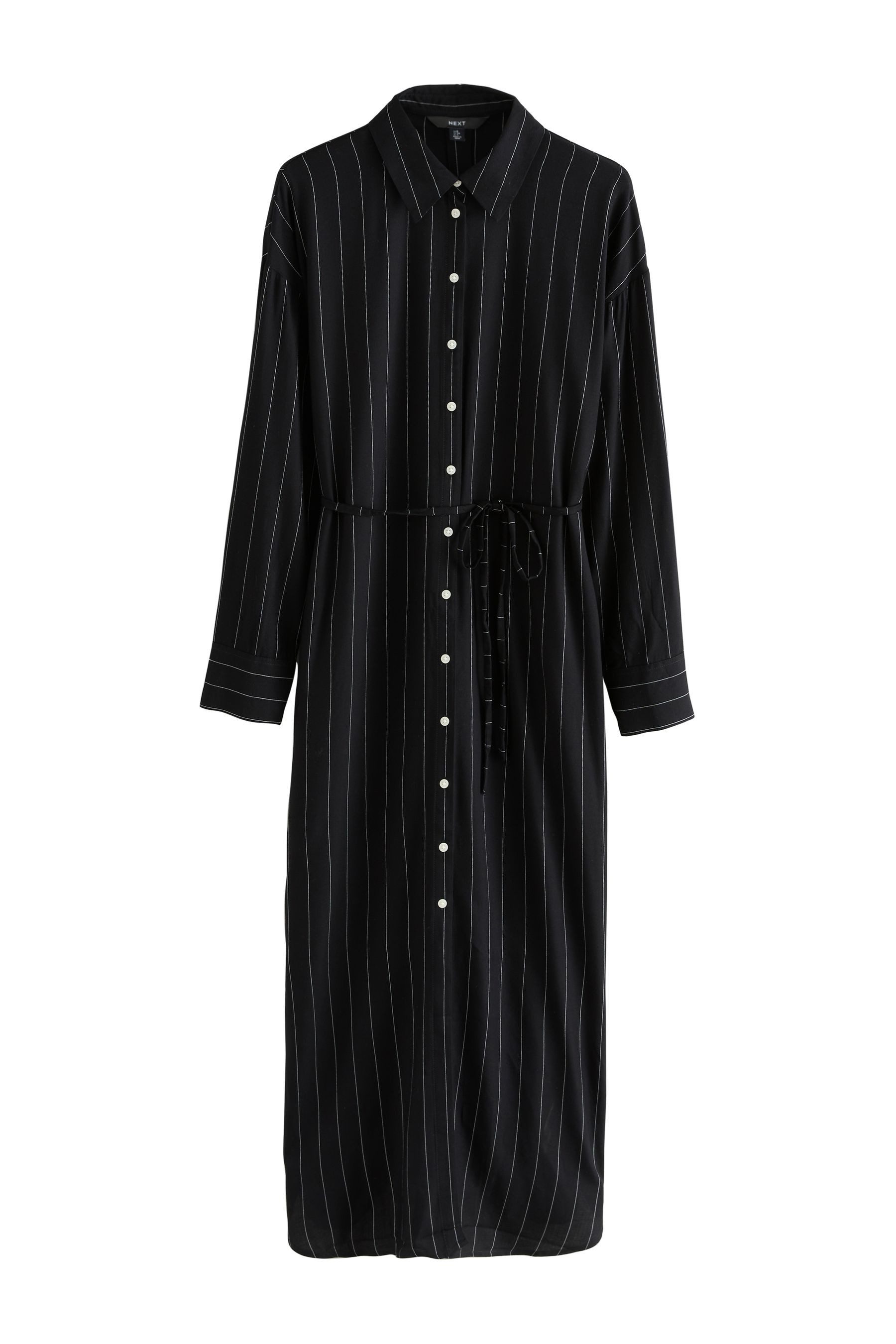 Hemdblusenkleid Hemdkleid mit langen Ärmeln und Taillenband