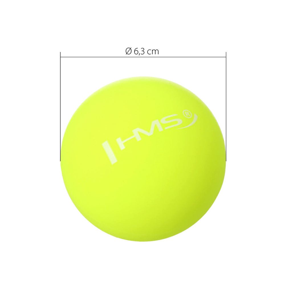 HMS Massageball Faszienball Triggerpunktball Selbstmassage, Spar-Set 1-tlg., Ø 6,5 cm rutschfest, Silikon, 6,5 cm, rutschfest, Härte 50, bis 320 kg