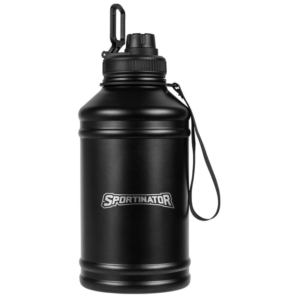 Sportinator Trinkflasche "Hydrated" Fitness Edelstahl Trinkflasche 2,2l, spülmaschinenfest