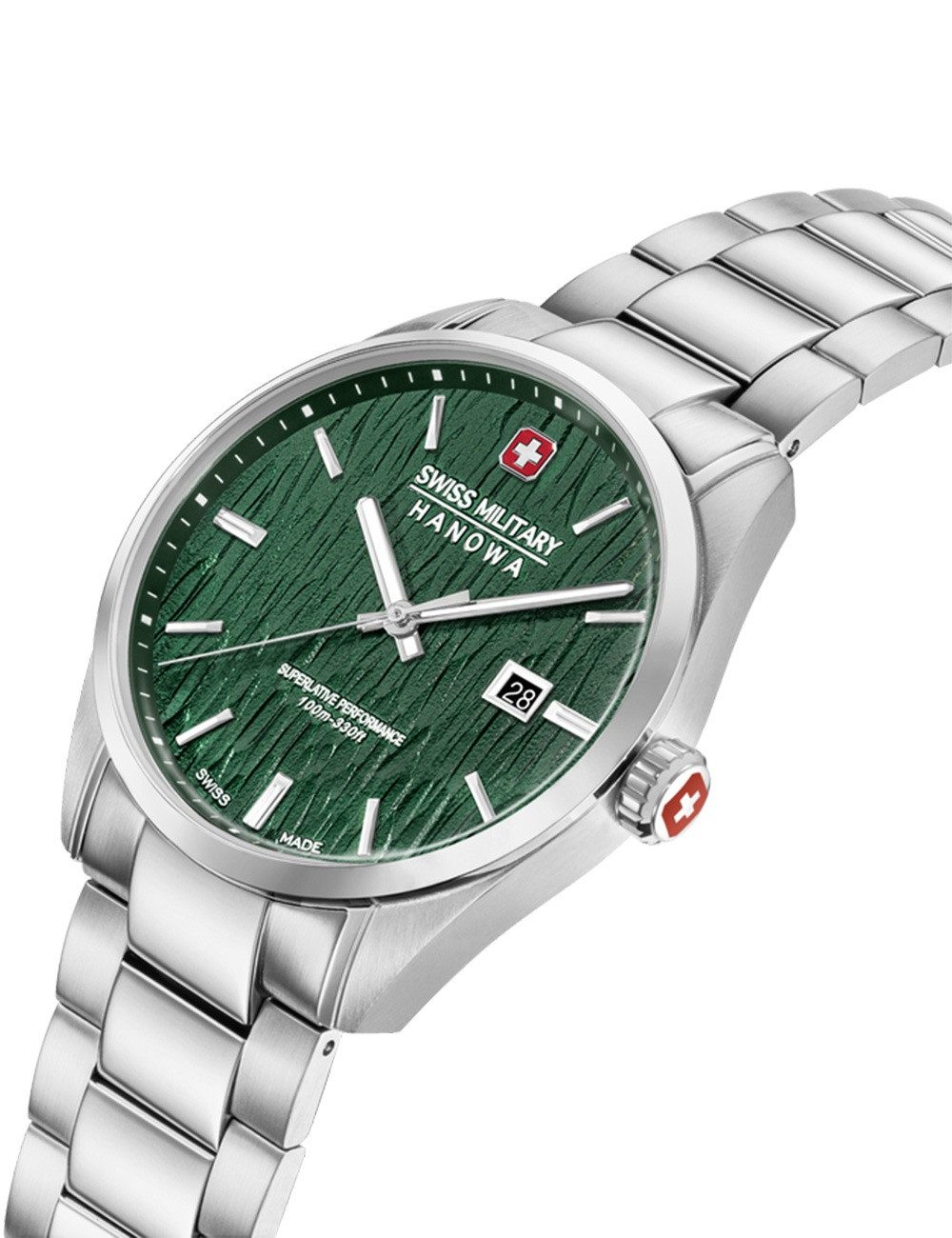 Swiss Military Hanowa Quarzuhr Swiss Military Hanowa SMWGH0006101 Herrenuhr Silver Fir 42mm 10ATM Swiss Military Hanowa SMWGH0006101 Herrenuhr Silver Fir 42mm 10ATM
