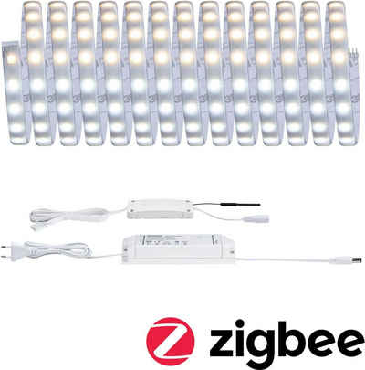 Paulmann LED-Streifen MaxLED 500 Basisset Smart Home Zigbee, 1-flammig, 5m, Tunable White, beschichtet