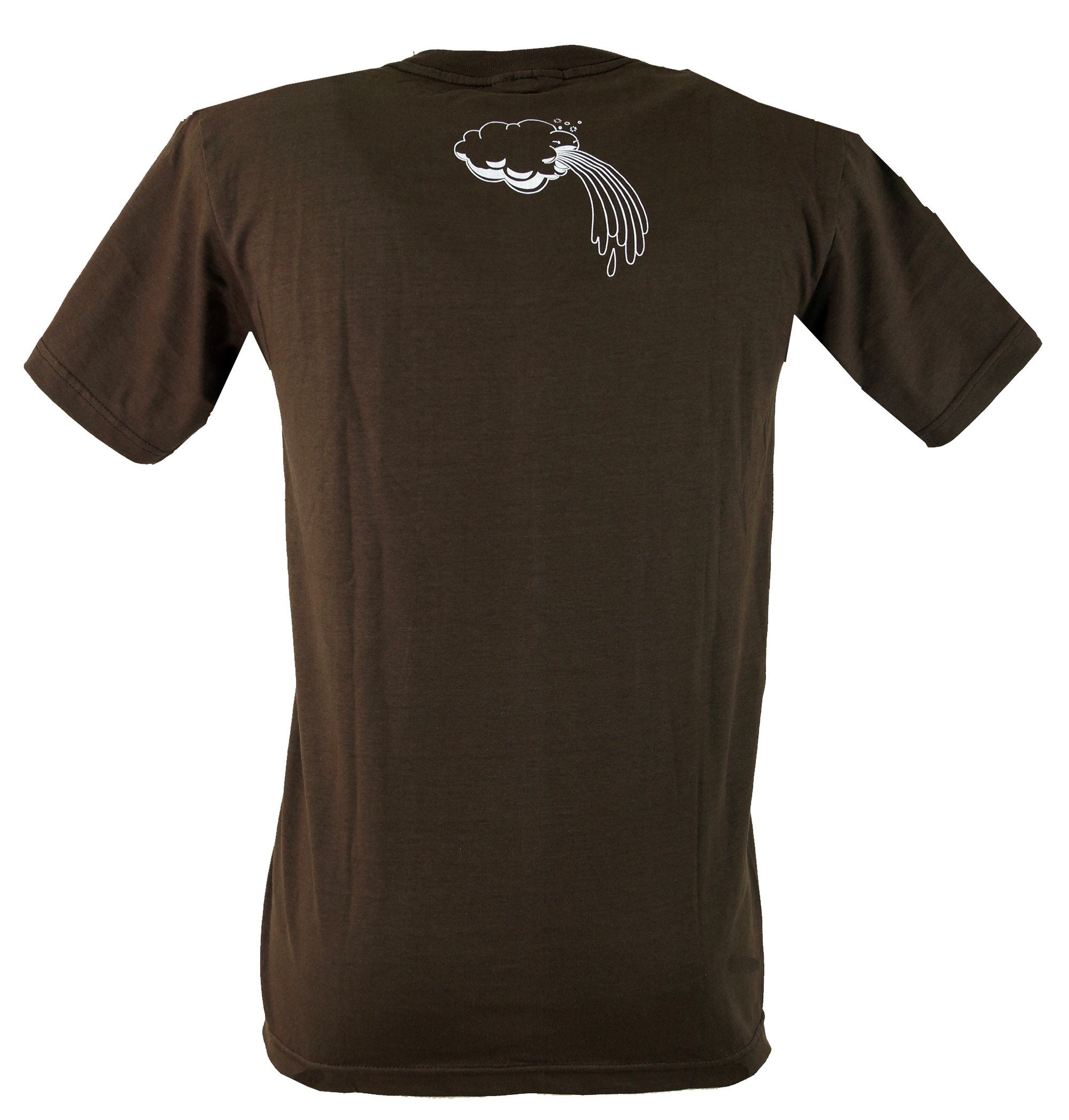 - `Wolke` T-Shirt alternative Bekleidung Art Guru-Shop Fun Retro T-Shirt braun