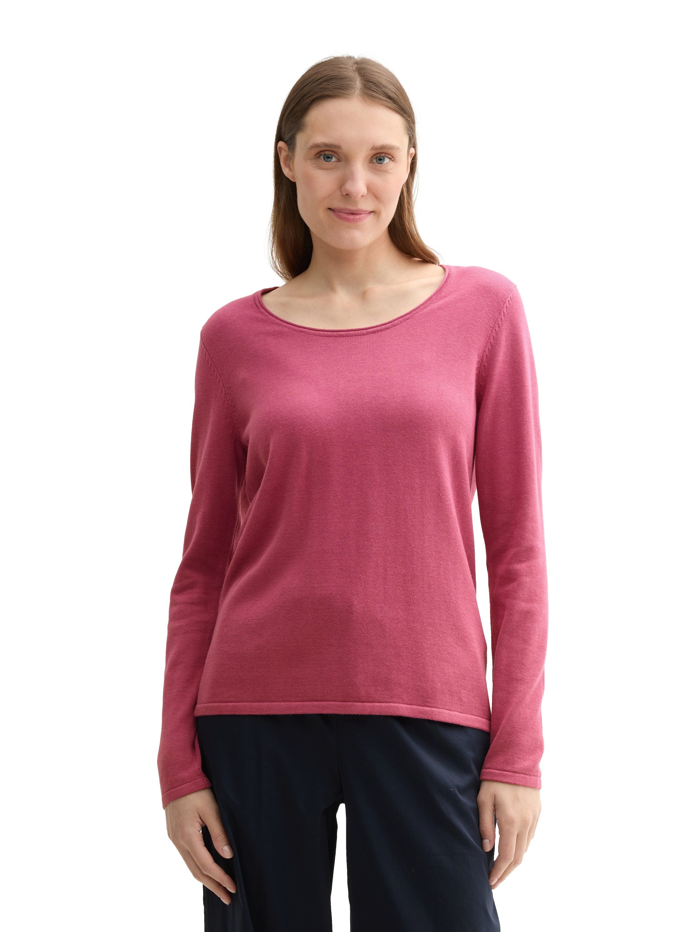TOM TAILOR Strickpullover aus Viskose mit günstig online kaufen