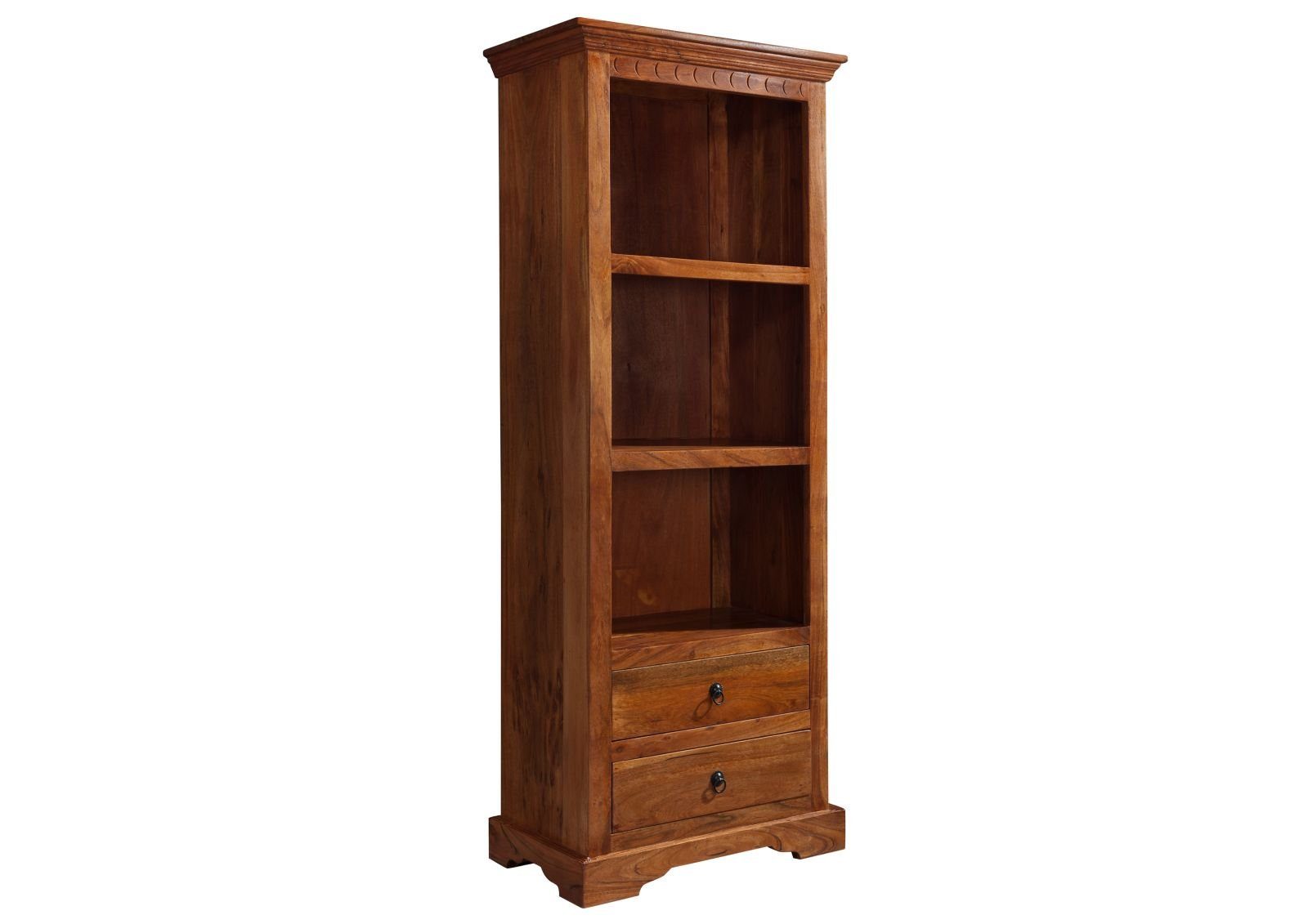 Massivmoebel24 Bücherregal OXFORD, 1-tlg., Regal Akazie 68x44x178 honig lackiert OXFORD #01009