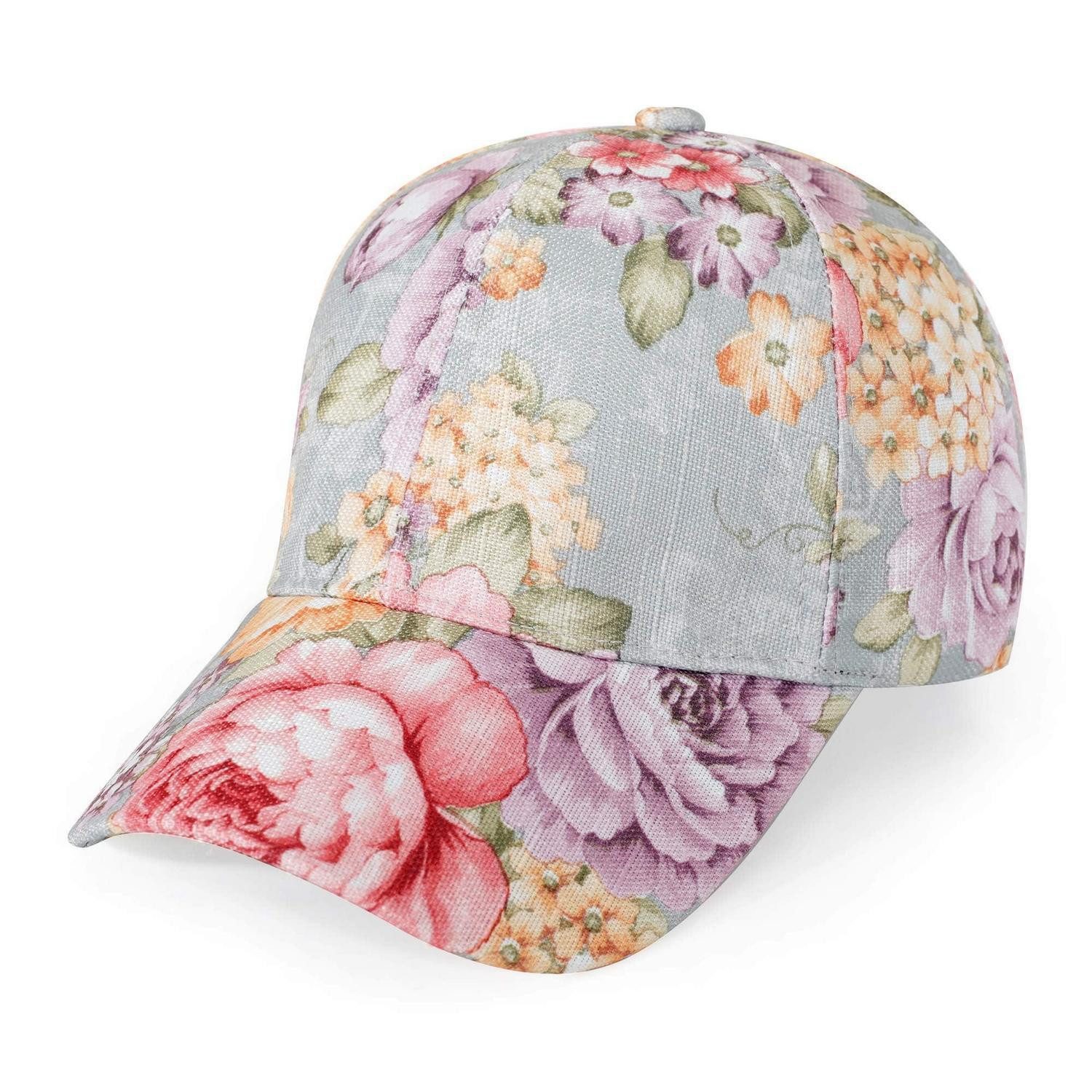 LuxusKollektion Baseball Cap Basecap Damen Sommer Blumen Atmungsaktiv Einheitsgröße Rosa