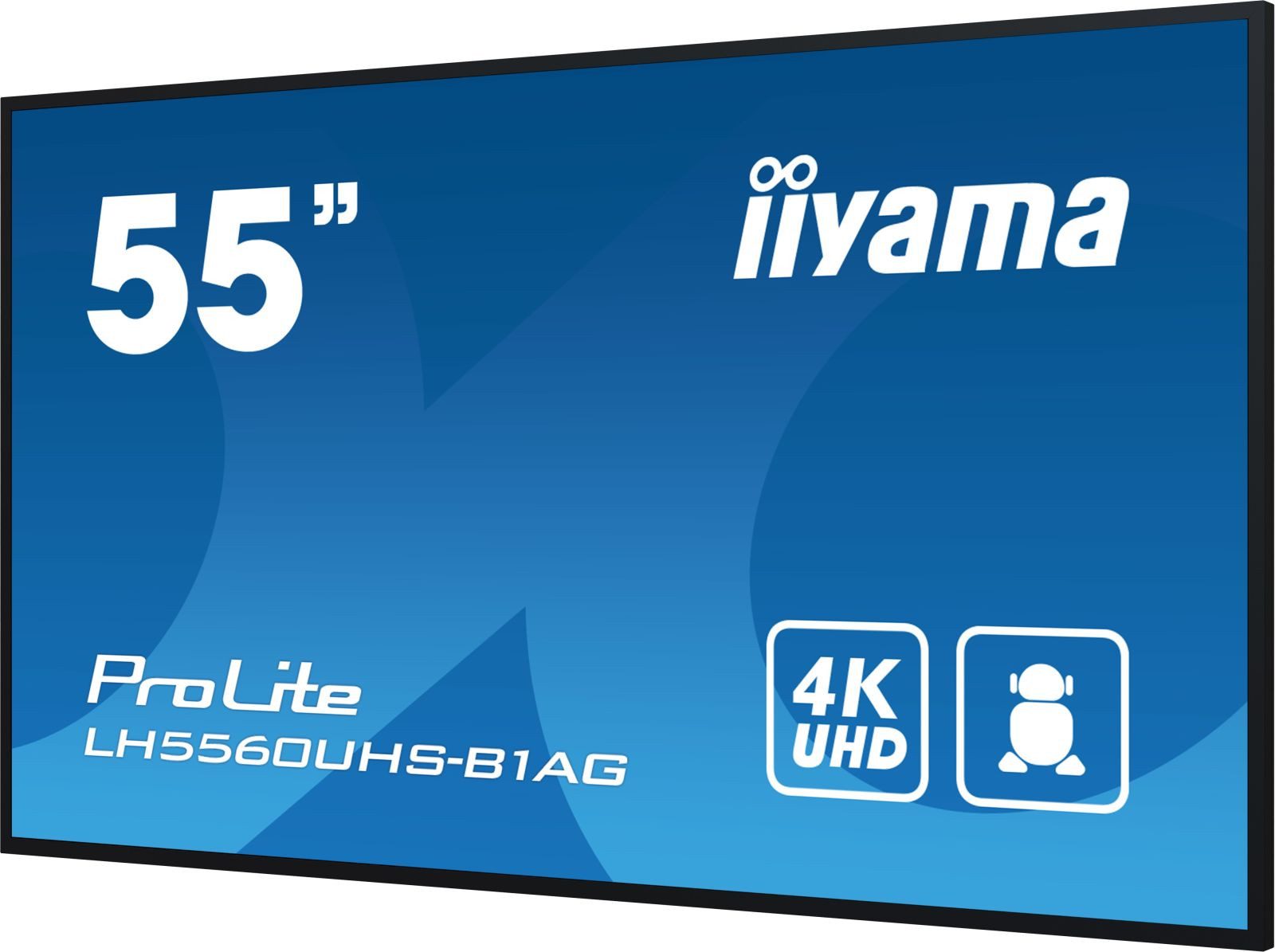Iiyama LH5560UHS-B1AG 139,7cm 55Zoll 3840x2160 UHD VA panel Haze 25perc 500cd TFT-Monitor (3840 x 2160 px, 4K Ultra HD, 6,5 ms Reaktionszeit, ELED, Wi-Fi, Lautsprecher, HDCP)