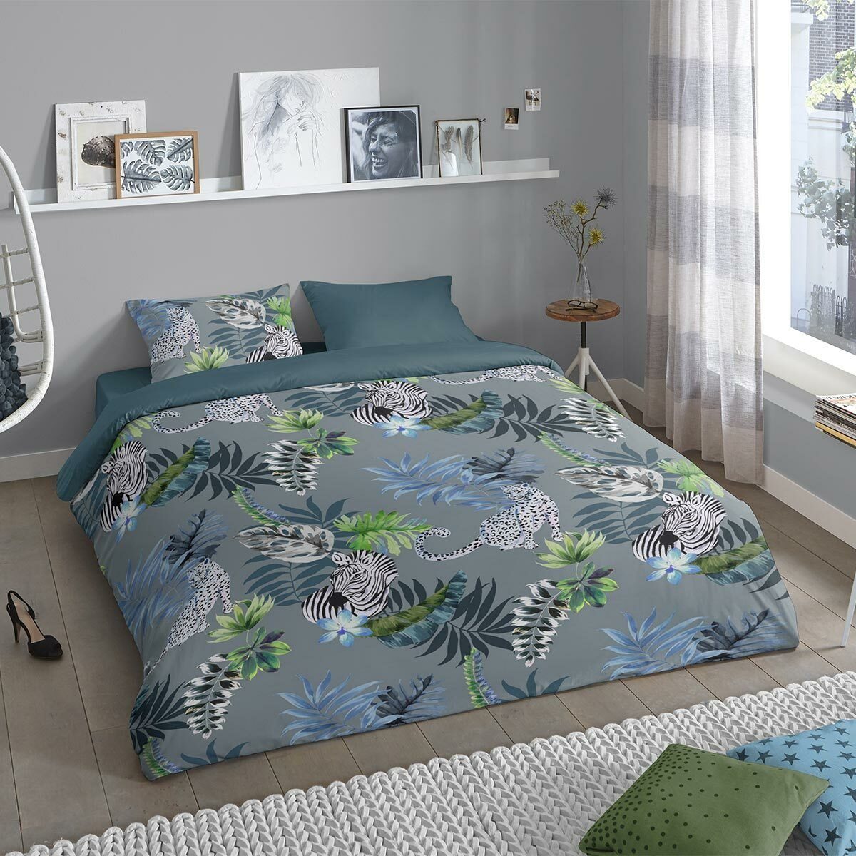 TRAUMSCHLAF Bettwäsche Leopard und Zebra, Renforce, 2 teilig, tierisch schönes Design