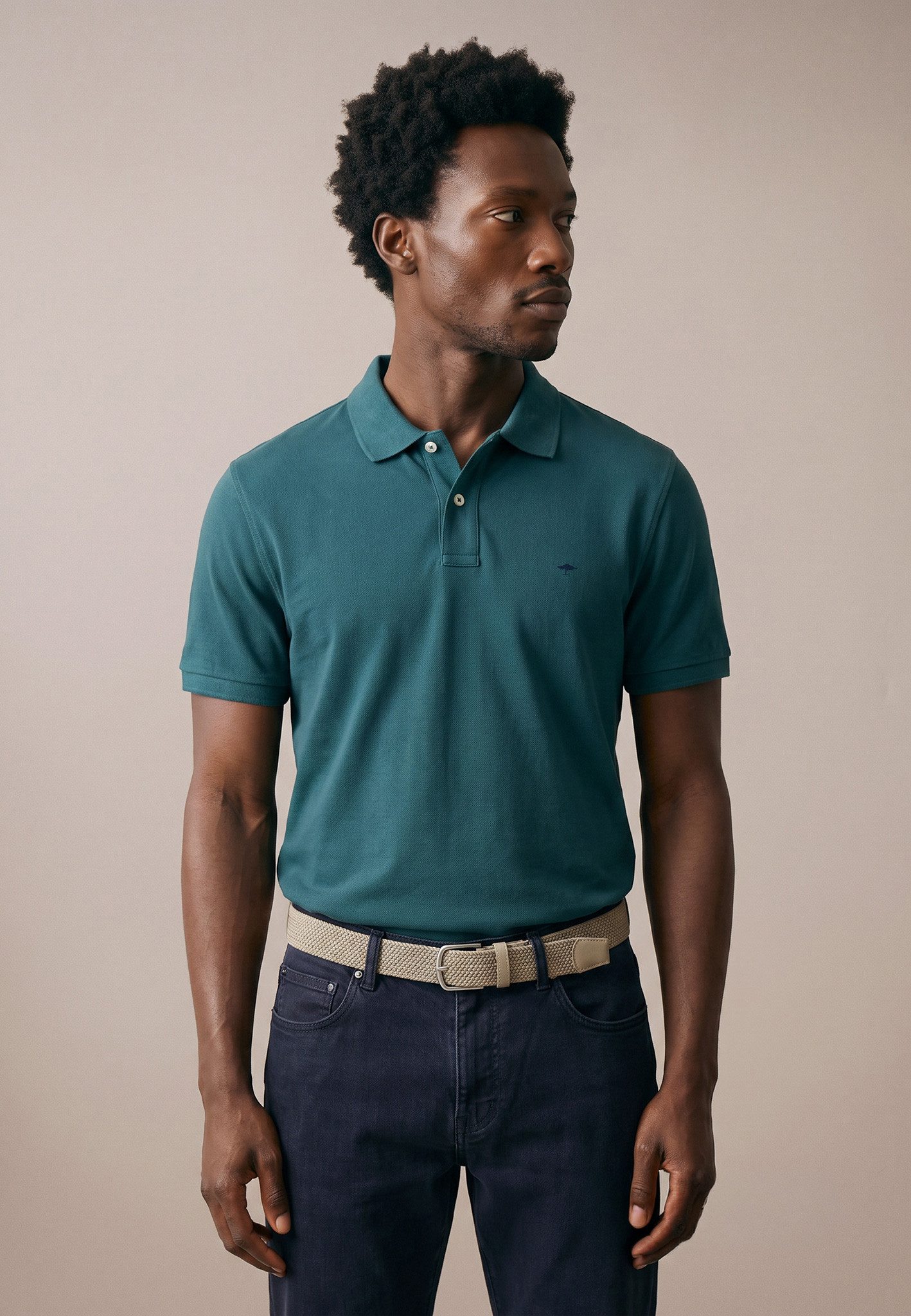 FYNCH-HATTON Poloshirt mit Logo-Stickerei