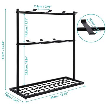 Belle Vous Aufbewahrungsdose Küchen Organizer für Kaffeetassen - Metallregal mit Haken