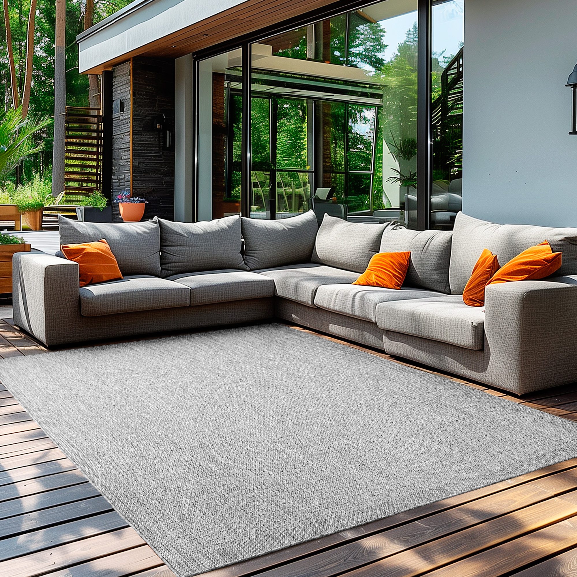 Teppium Outdoorteppich Unicolor - Einfarbig, Rechteckig, günstig online kaufen