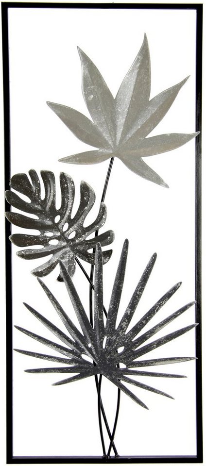 Palmblatt Blätter, Monsterablatt, Wandbild Metallbild I.GE.A.
