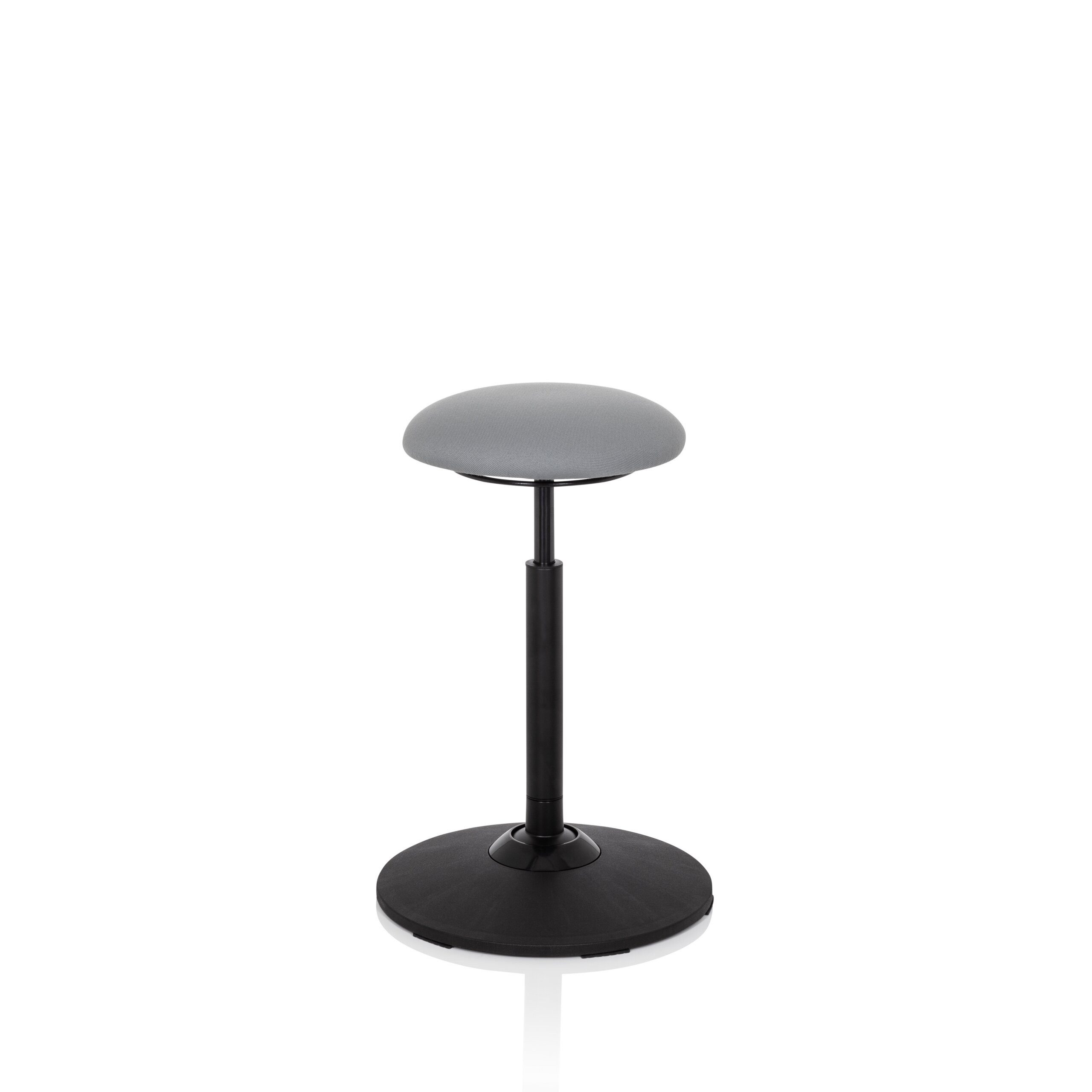 hjh OFFICE Stehhilfe BALANCE SIT Arbeitshocker Stoff Höhe 86.0 cm, Fitness-Hocker höhenverstellbar, bewegliche Sitzfläche