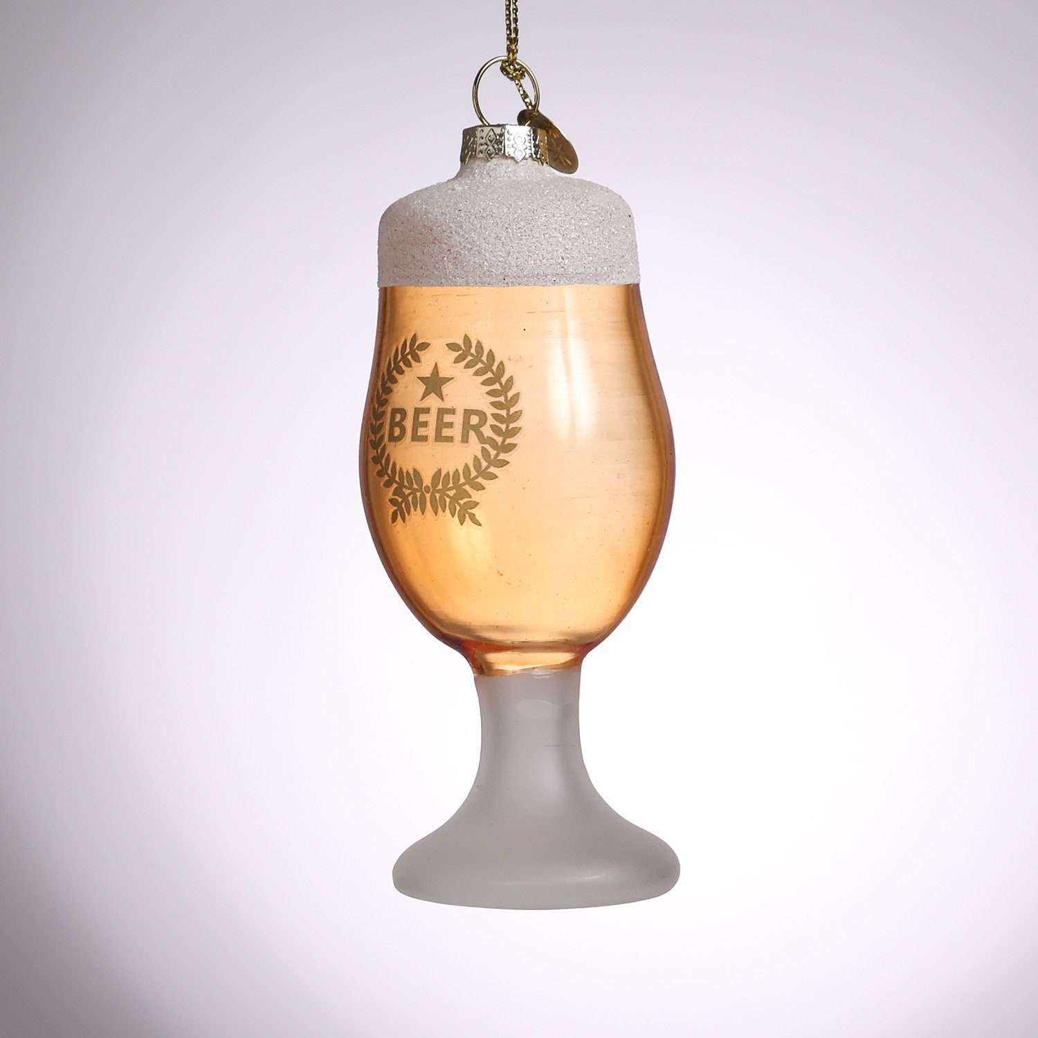 Christbaumschmuck Weihnachtskugel Trinkglas BIER MARELIDA Flasche 2St Weihnachtsbaumschmuck Glas