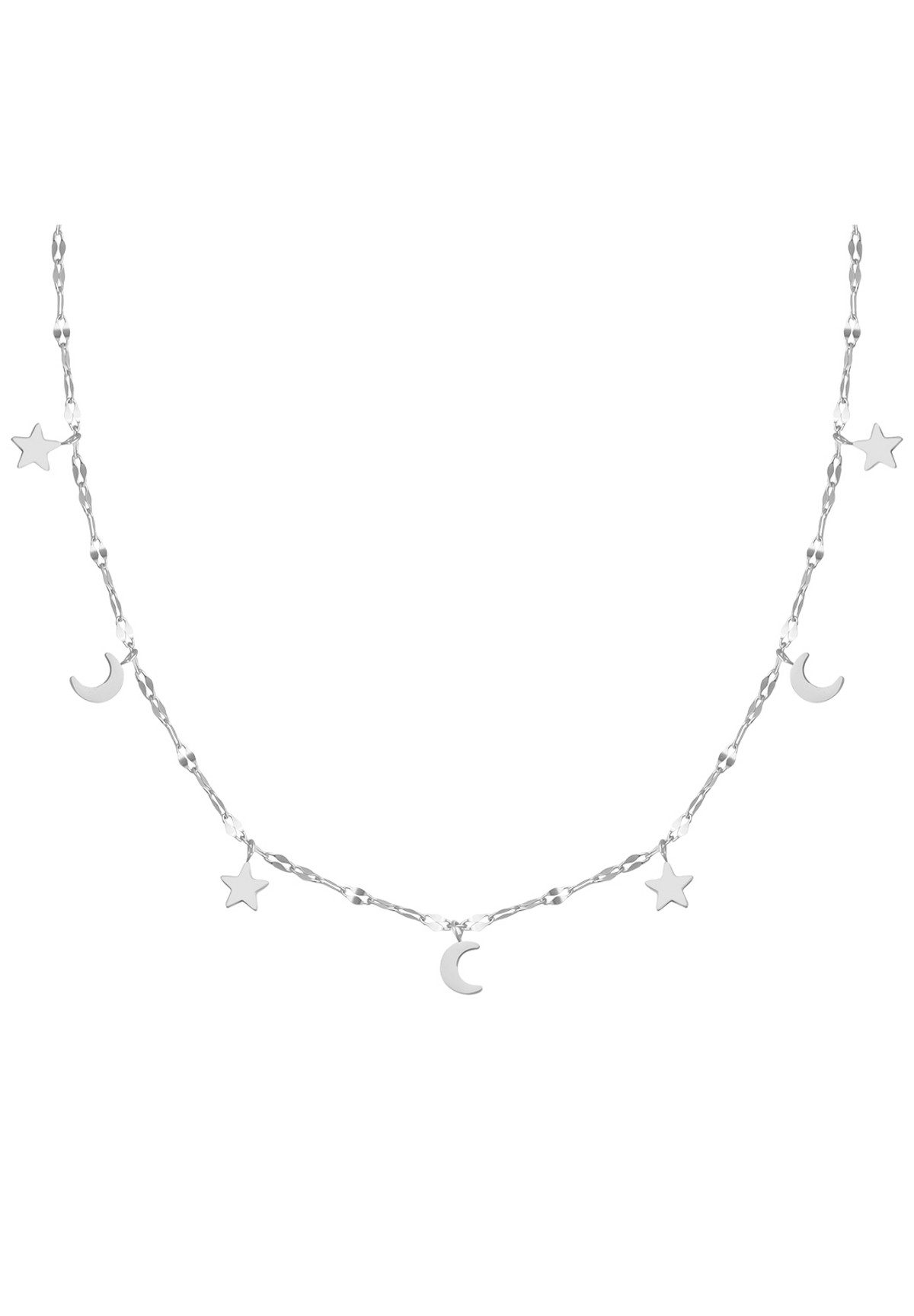 Hey Happiness Kette mit Anhänger Mond Stern hängend, vergoldet 18K Roségold günstig online kaufen