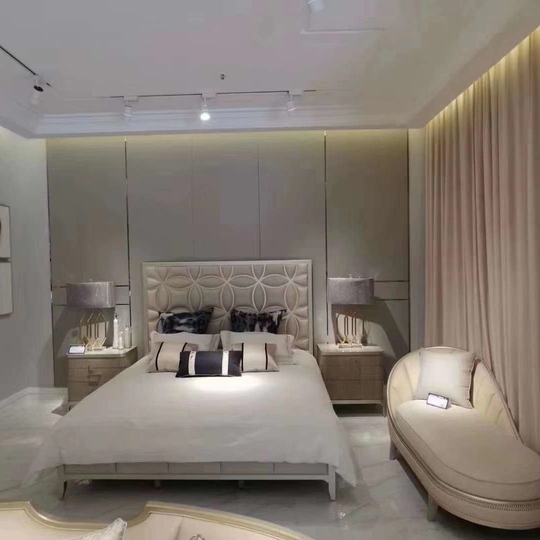 Xlmoebel Schlafzimmer-Set Modernes Schlafzimmermöbel-Set in elegantem Luxusdesign, (4-tlg., Bett + 2x Nachttisch+Liege), Hergestellt in Europa
