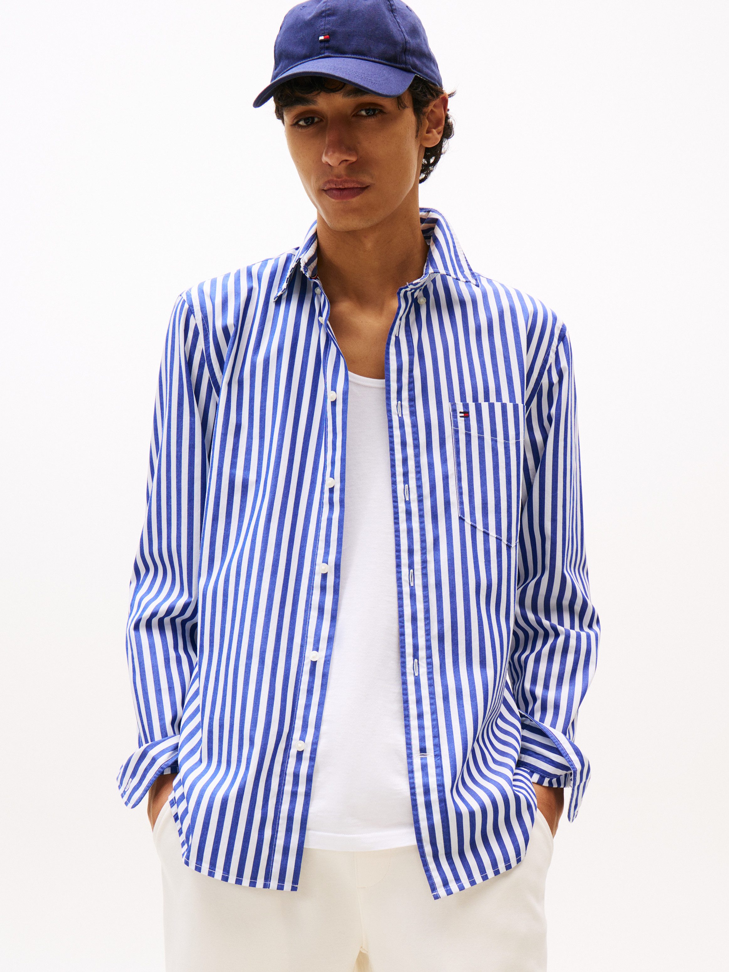 Tommy Hilfiger Langarmhemd FLEX POPLIN BOLD STRIPE SHIRT günstig online kaufen