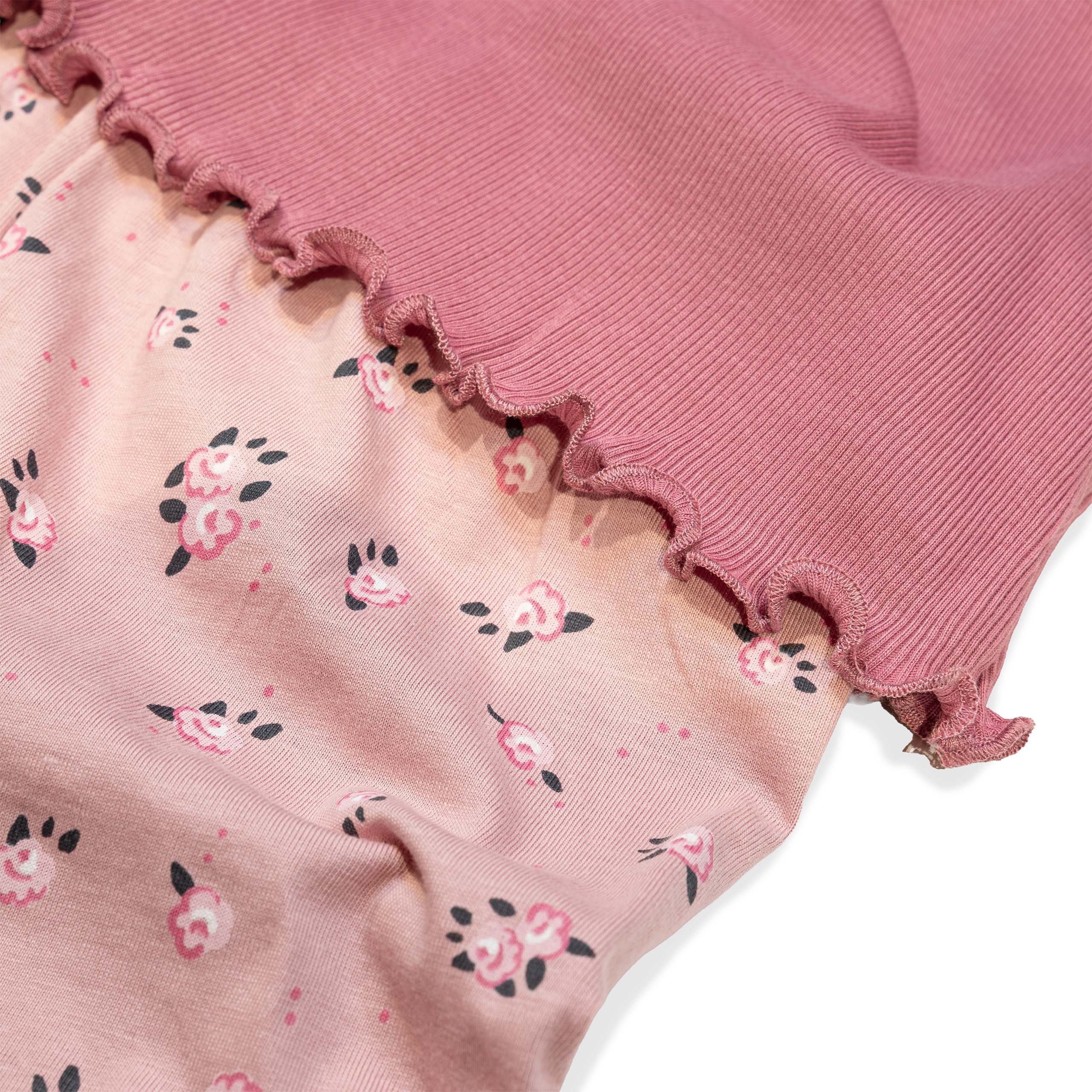 Lily & Dan Schlafanzug Kinder Schlafanzug für Mädchen, Pyjama aus 100% Baumwolle 2-teiliges Set besteht aus Oberteil und Hose, langarm – Bild 4 von 5
