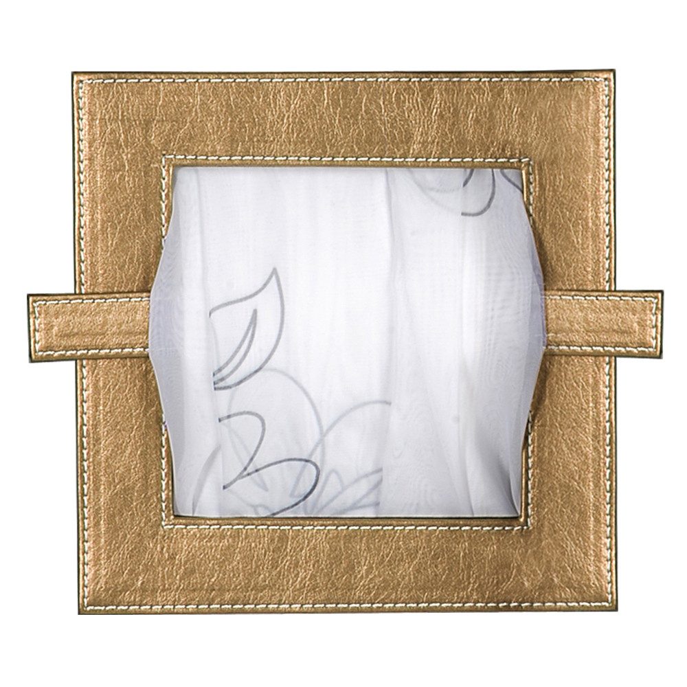 Haus und Deko Raffhalter Raffhalter Lederoptik Deko viereckig Modern 18 cm versch. Farben Gardi, Gardinen, (1-tlg)