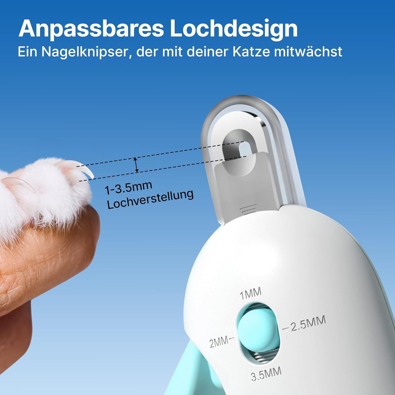 FELIXLEO Krallenschneider Katzennagelschere Größen & Nagelfeile Anti-Spritz, (1-tlg)