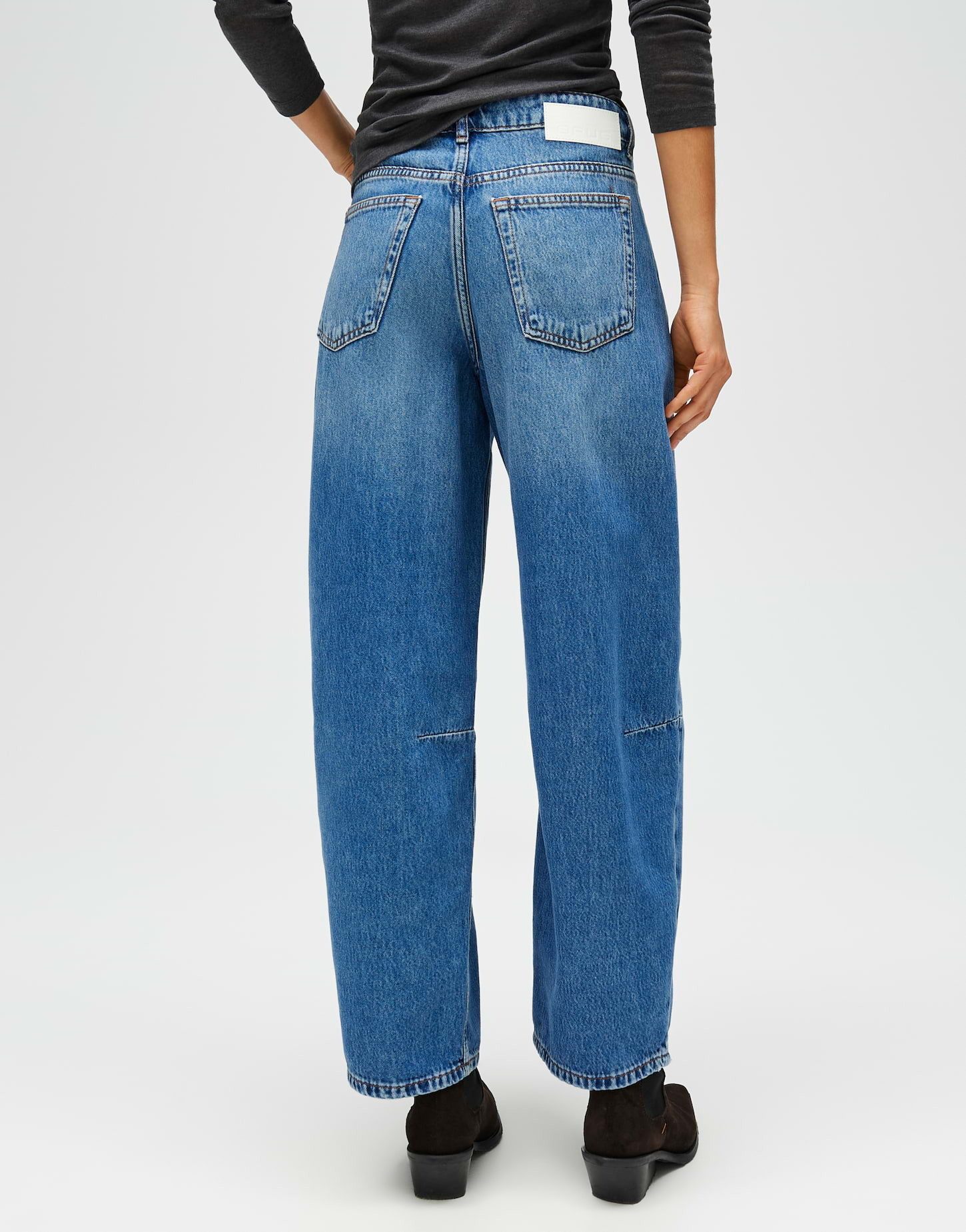 OPUS Relax-fit-Jeans LOLAH PARIS Barrel Jeans aus Baumwolle Mid Rise Abnäher am Knie – Bild 3 von 5