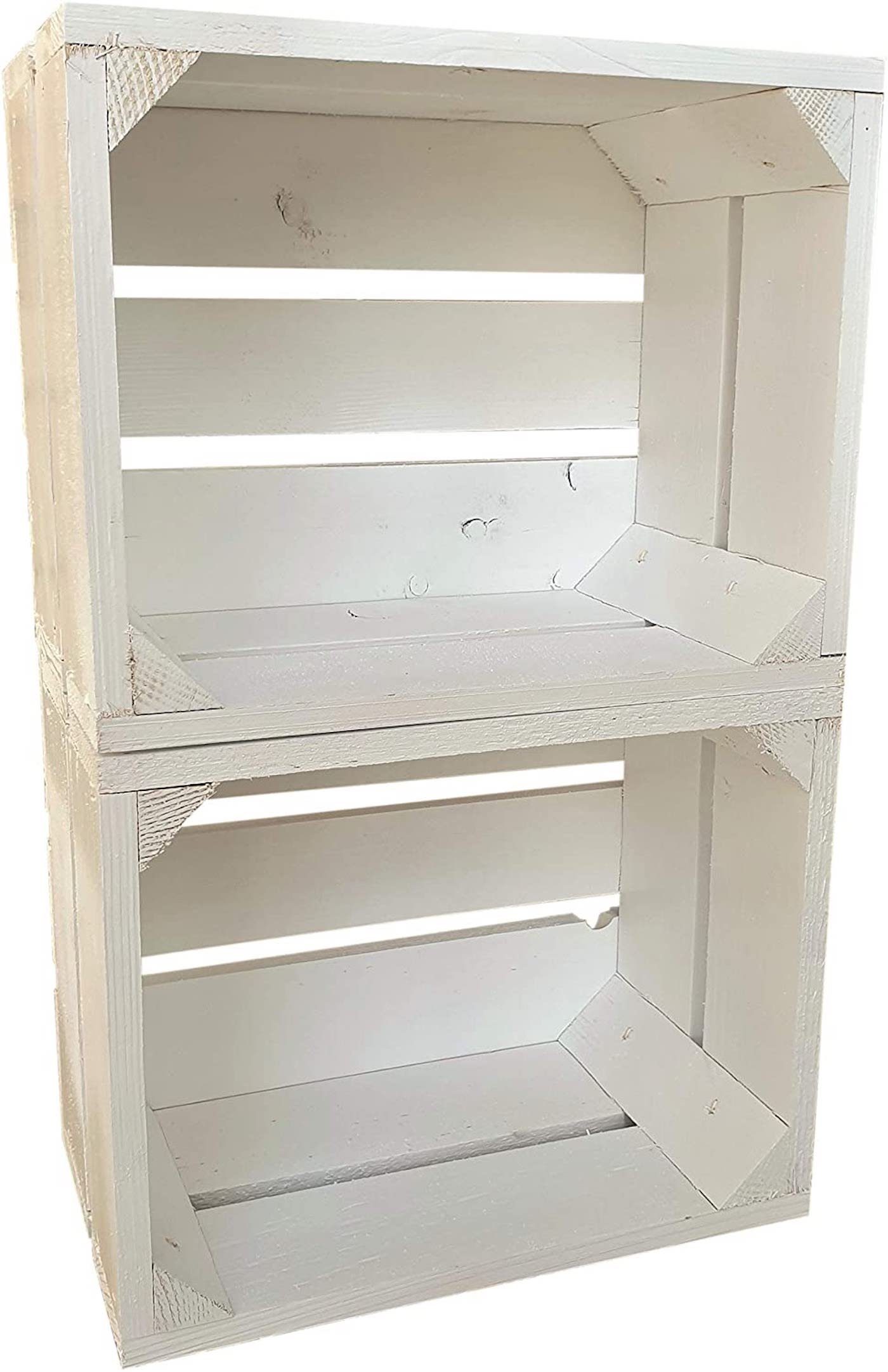 sunnypillow Holzkiste Holzkisten Obstkisten Apfelkisten in vielen Farben zur Auswahl, 2er Set 25x20x15cm