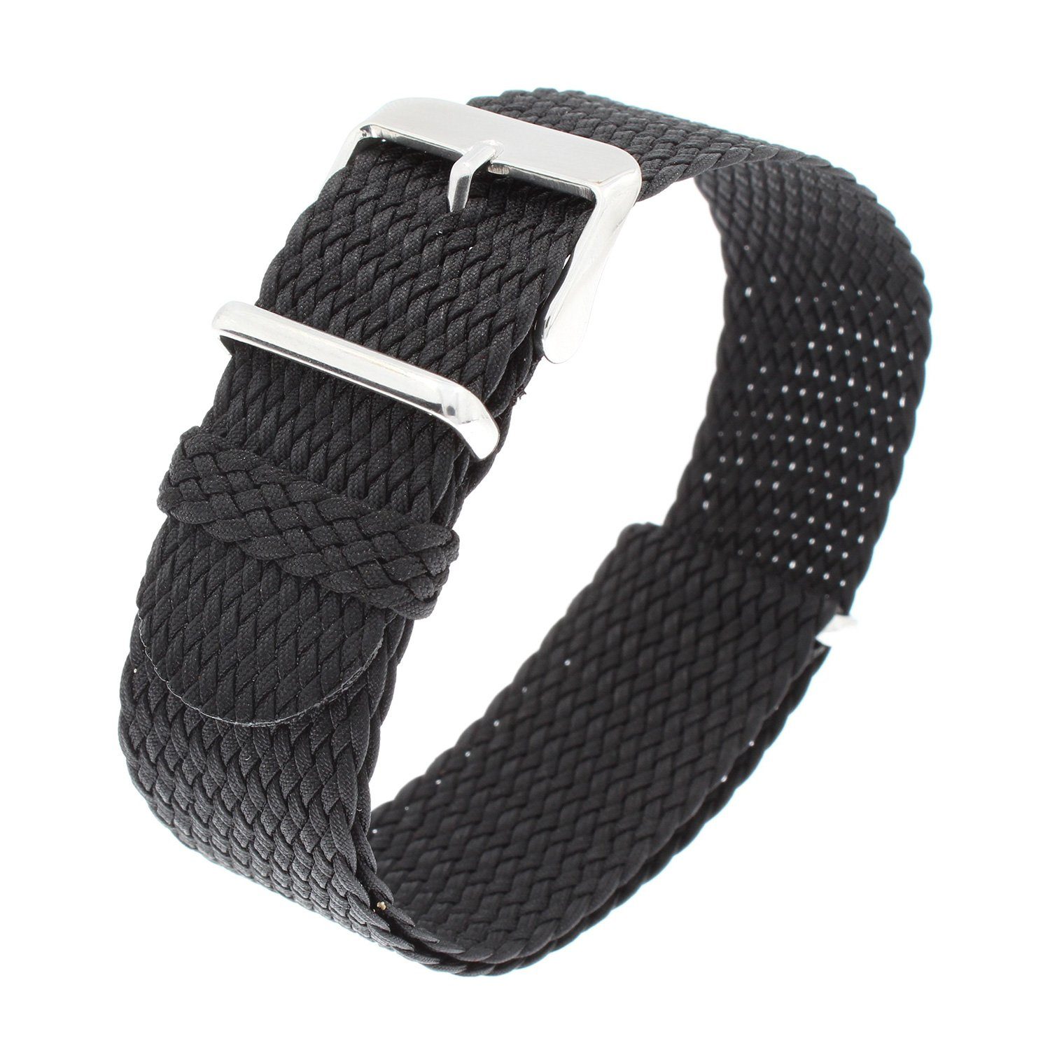 Selva Technik Uhrenarmband Nato Perlonband schwarz 22mm