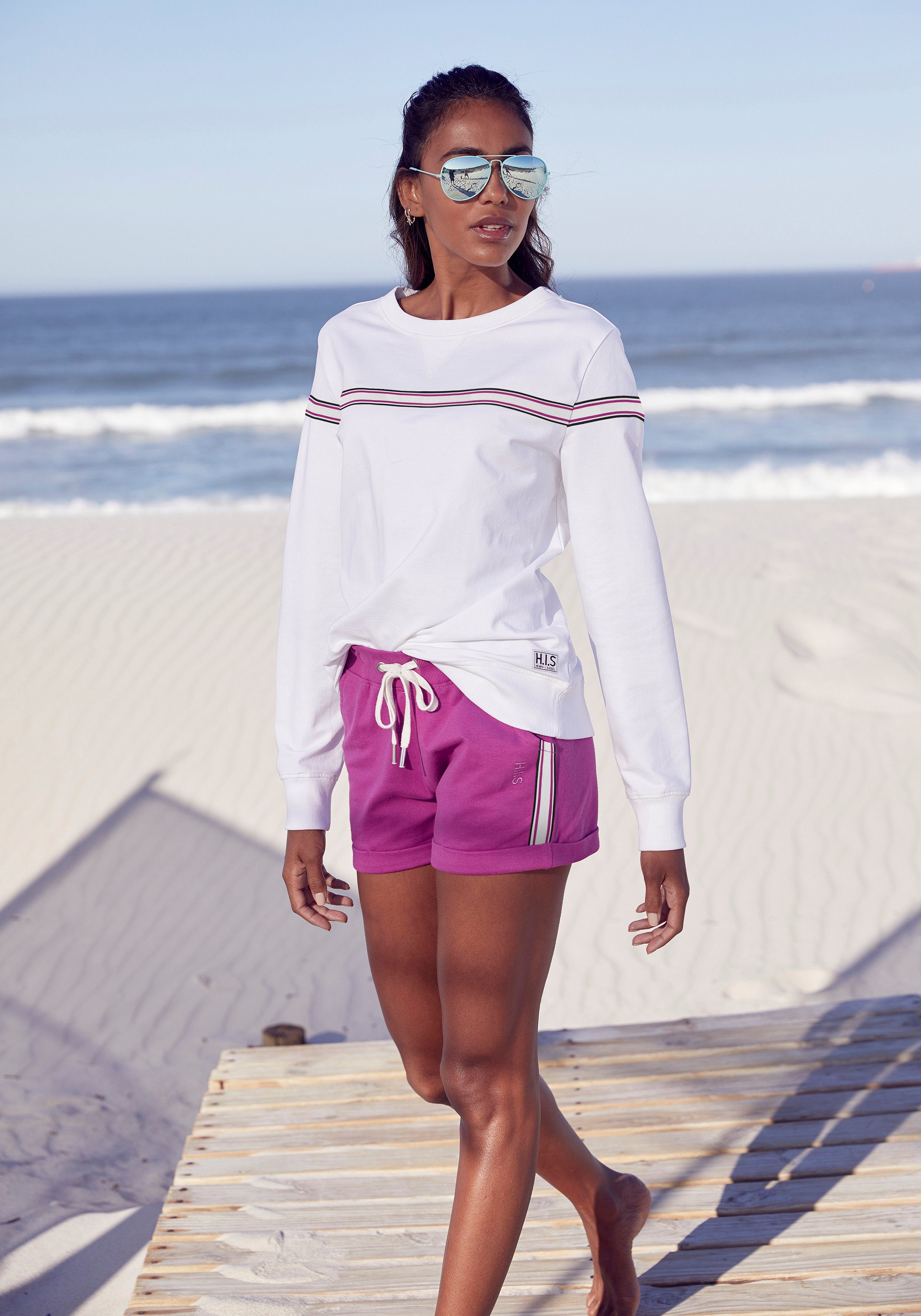 H.I.S Strandshorts mit seitlichen Tapestreifen, Loungewear – Bild 5 von 5